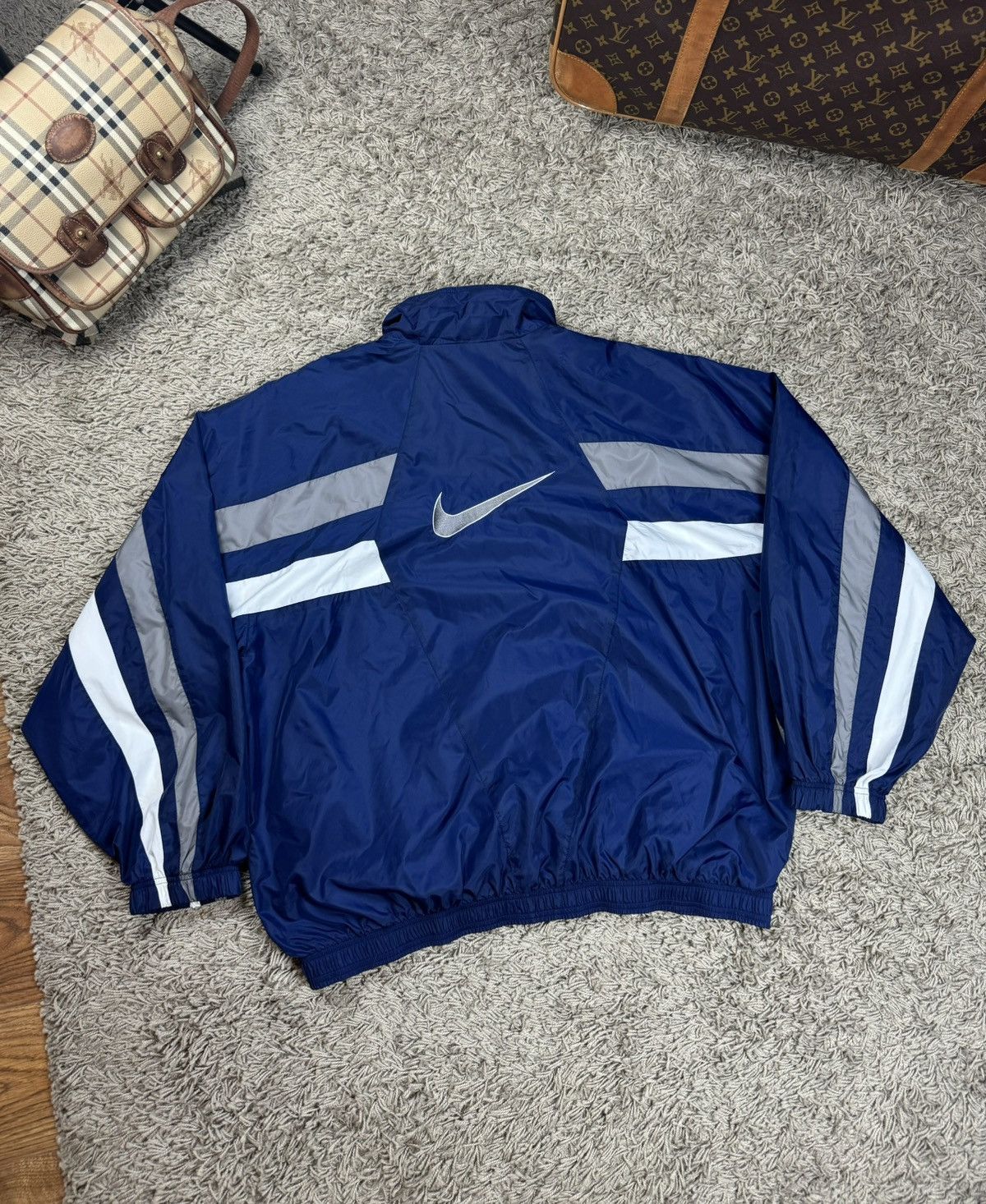 Nike × Vintage Vintage nylon jacket Nike original casual sportswear item Size US XL / EU 56 / 4 - 1 Thumbnail