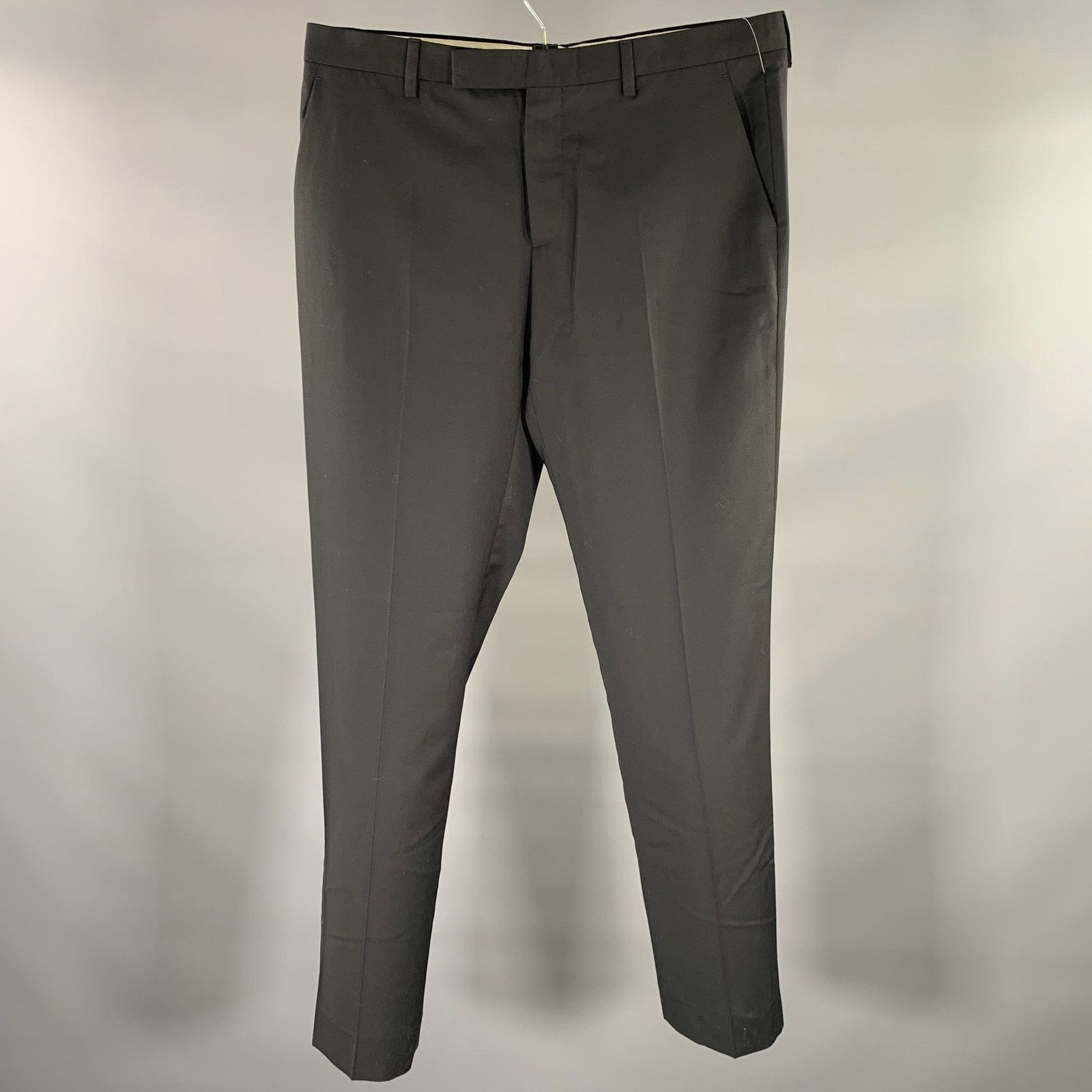 Maison Margiela Size 36 Black Heather Wool Straight Dress Pants Size US 36 / EU 52 - 1 Thumbnail