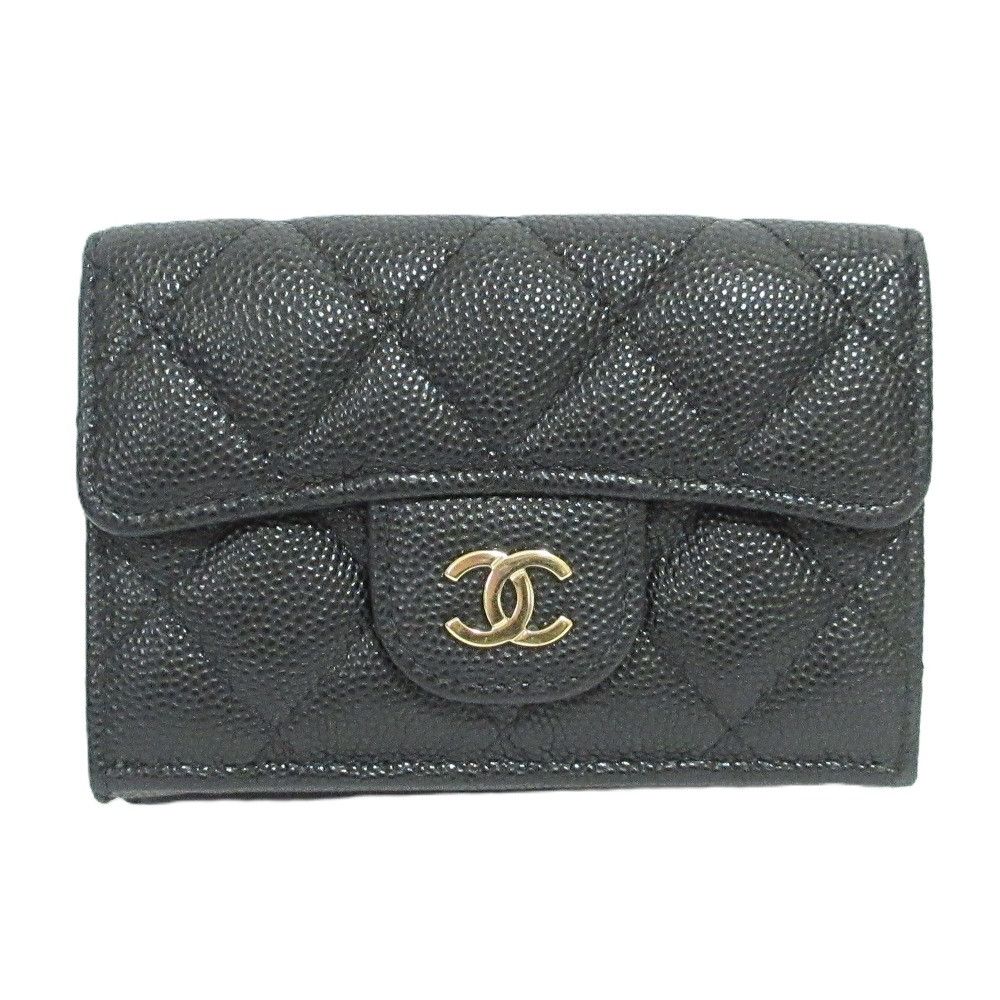 Chanel Chanel Chanel Caviar Skin Matelasse Classic Small Wallet Leather Short Wallet AP0230 DUTY FREE for USA Size ONE SIZE - 1 Thumbnail