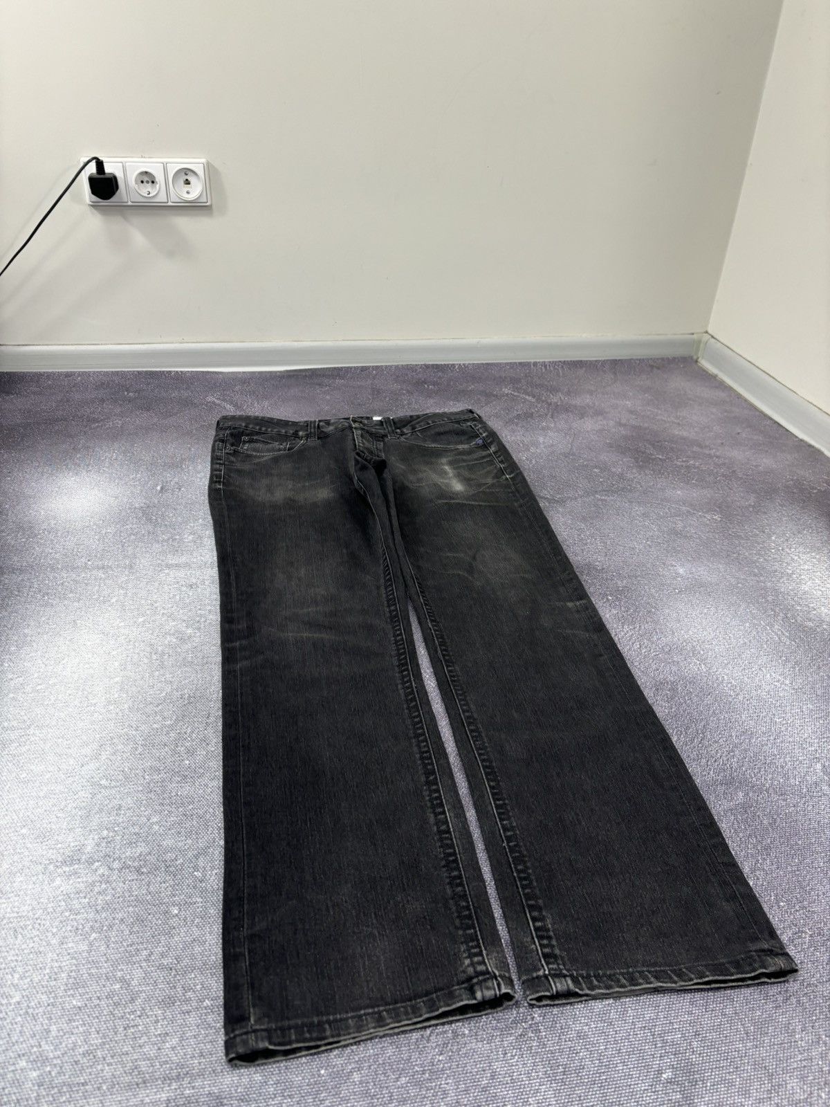 DC Vintage DC 2000s Y2K Faded Black Skate Denim Baggy Jeans Size US 38 / EU 54 - 8 Thumbnail