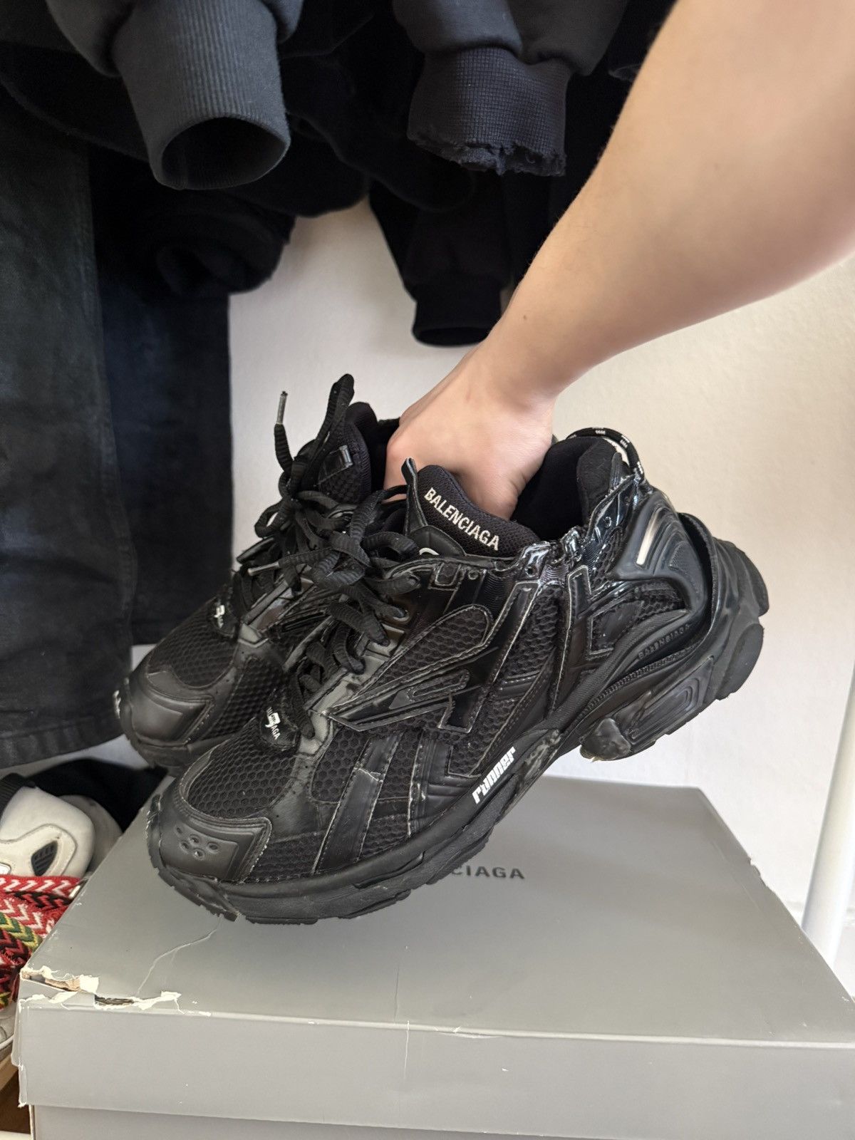 Balenciaga SOLD OUT ❌Balenciaga Runner Black Size US 11 / EU 44 - 1 Thumbnail