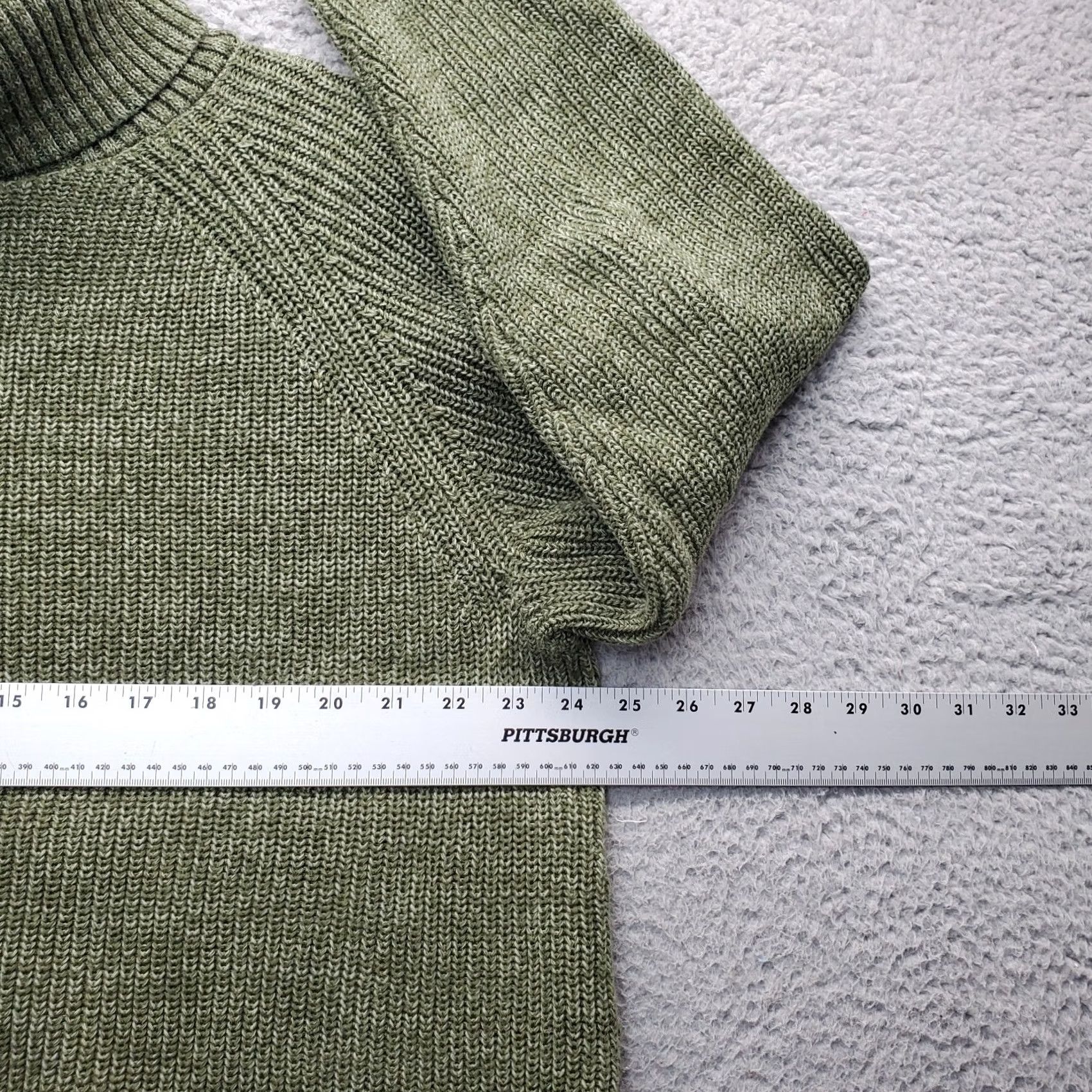 Coldwater Creek Coldwater Creek Womens Sweater Green 1X Long Sleeve Turtleneck Chunky Knit Pullover, Size 1X, Knit, Solid, Raglan Sleeve, Fall Winter Size XL / US 12-14 / IT 48-50 - 4 Thumbnail