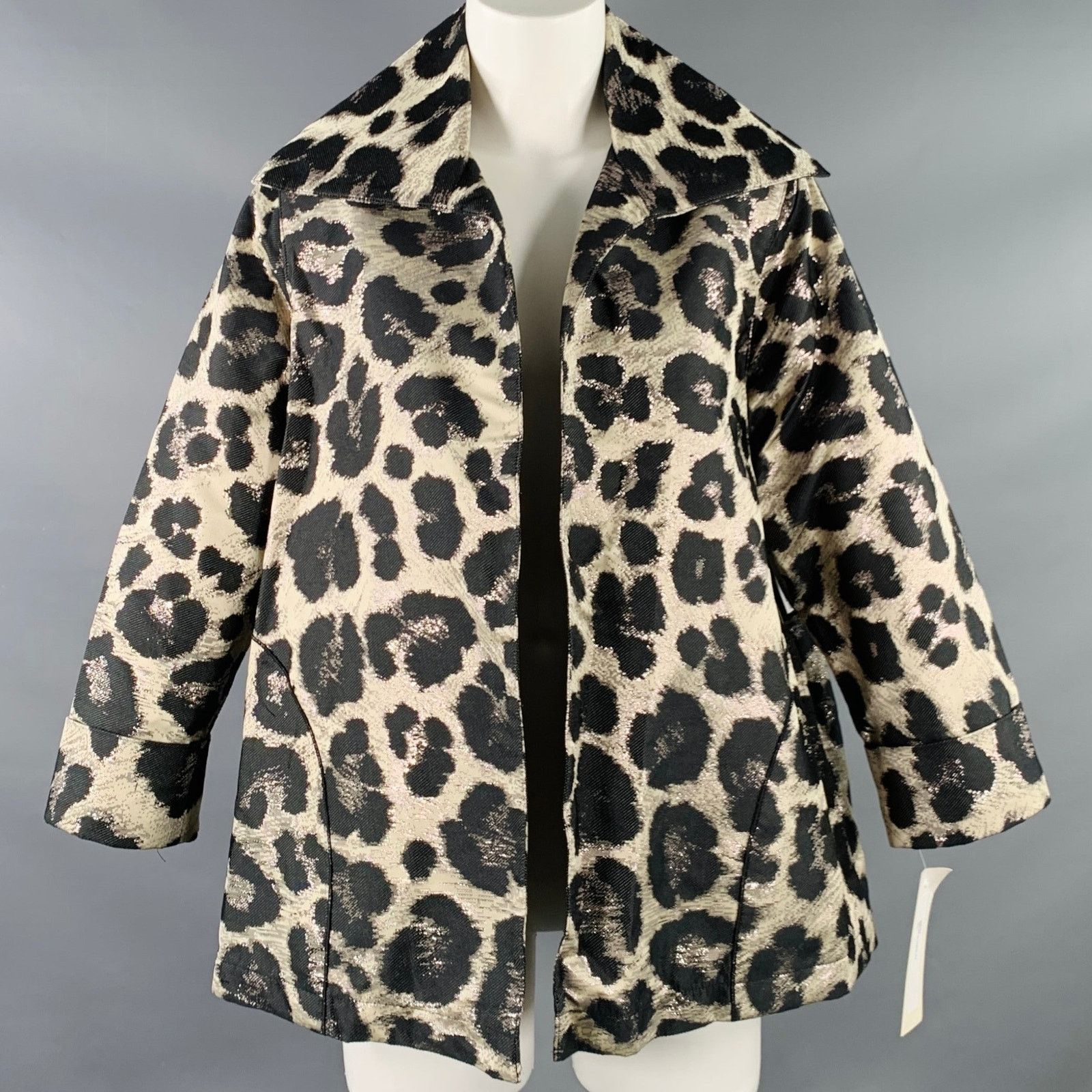 Other M Black Silver Polyester Blend Animal Print Jacket Size M / US 6-8 / IT 42-44 - 1 Thumbnail