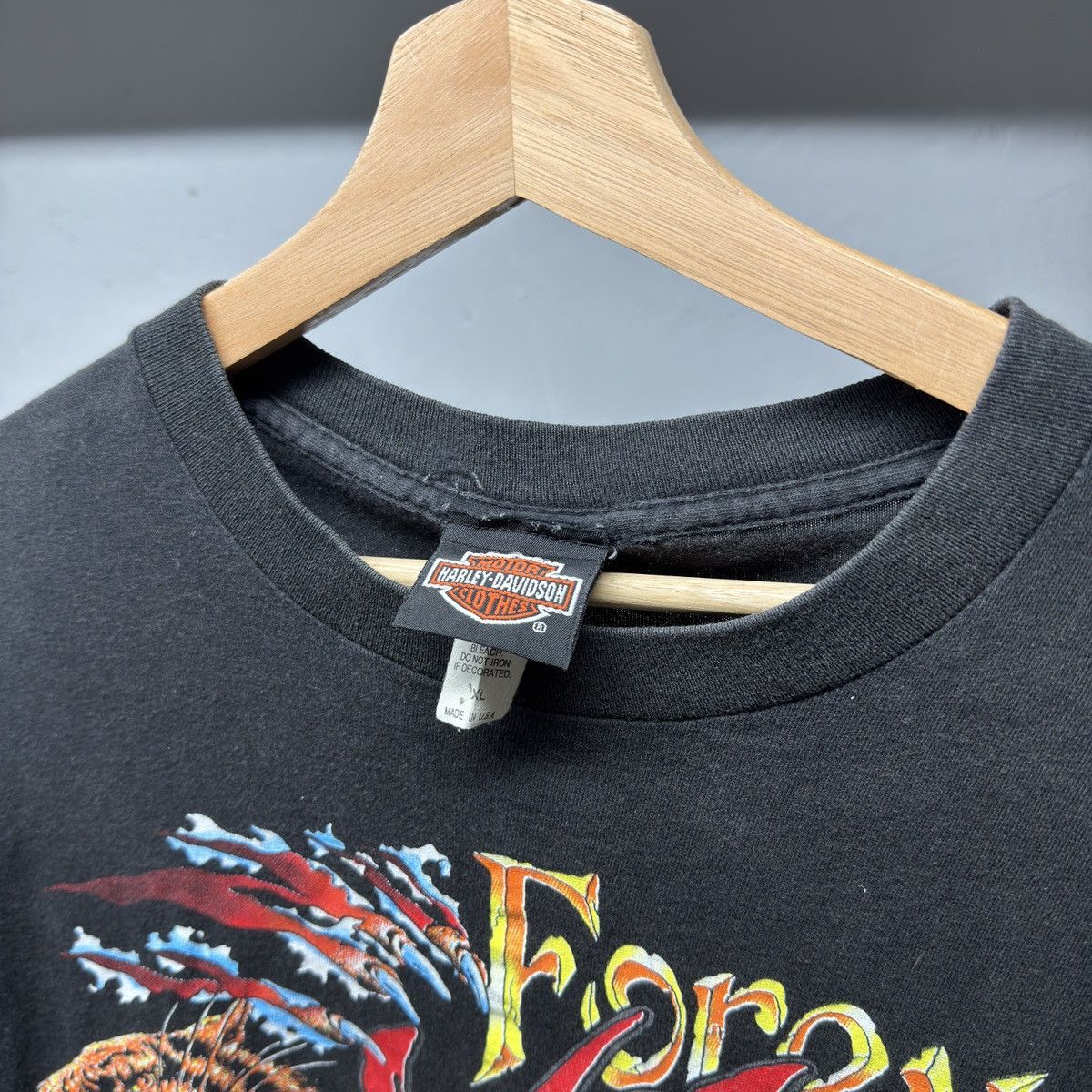 Harley Davidson 90s Harley Davidson Forever Wild Shirt ERD Grunge Faded WCC Size US XL / EU 56 / 4 - 9 Thumbnail