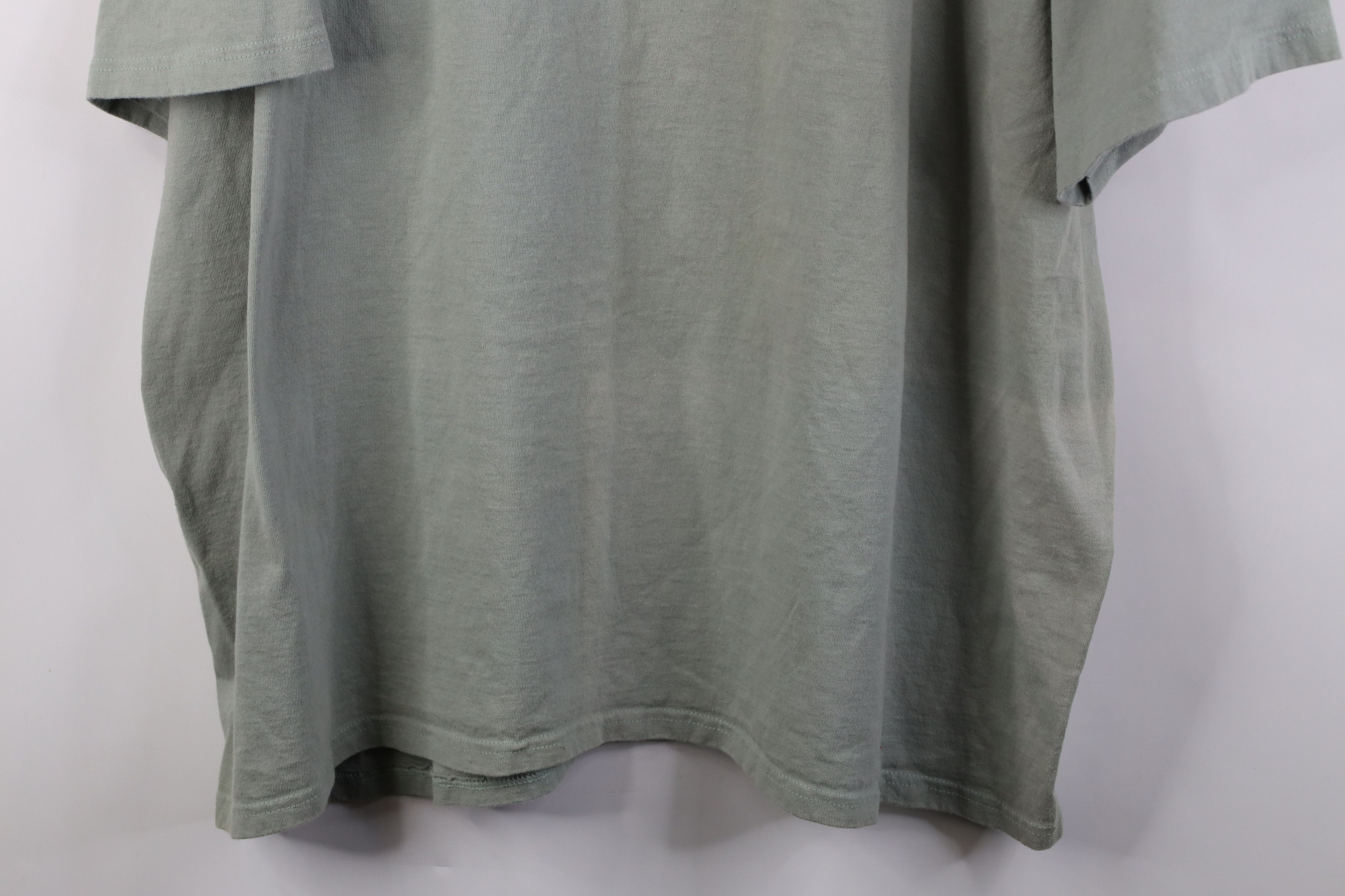 Vintage Vintage 90s Y2K Streetwear Cotton T-Shirt Light Green Size US XXL / EU 58 / 5 - 14 Thumbnail