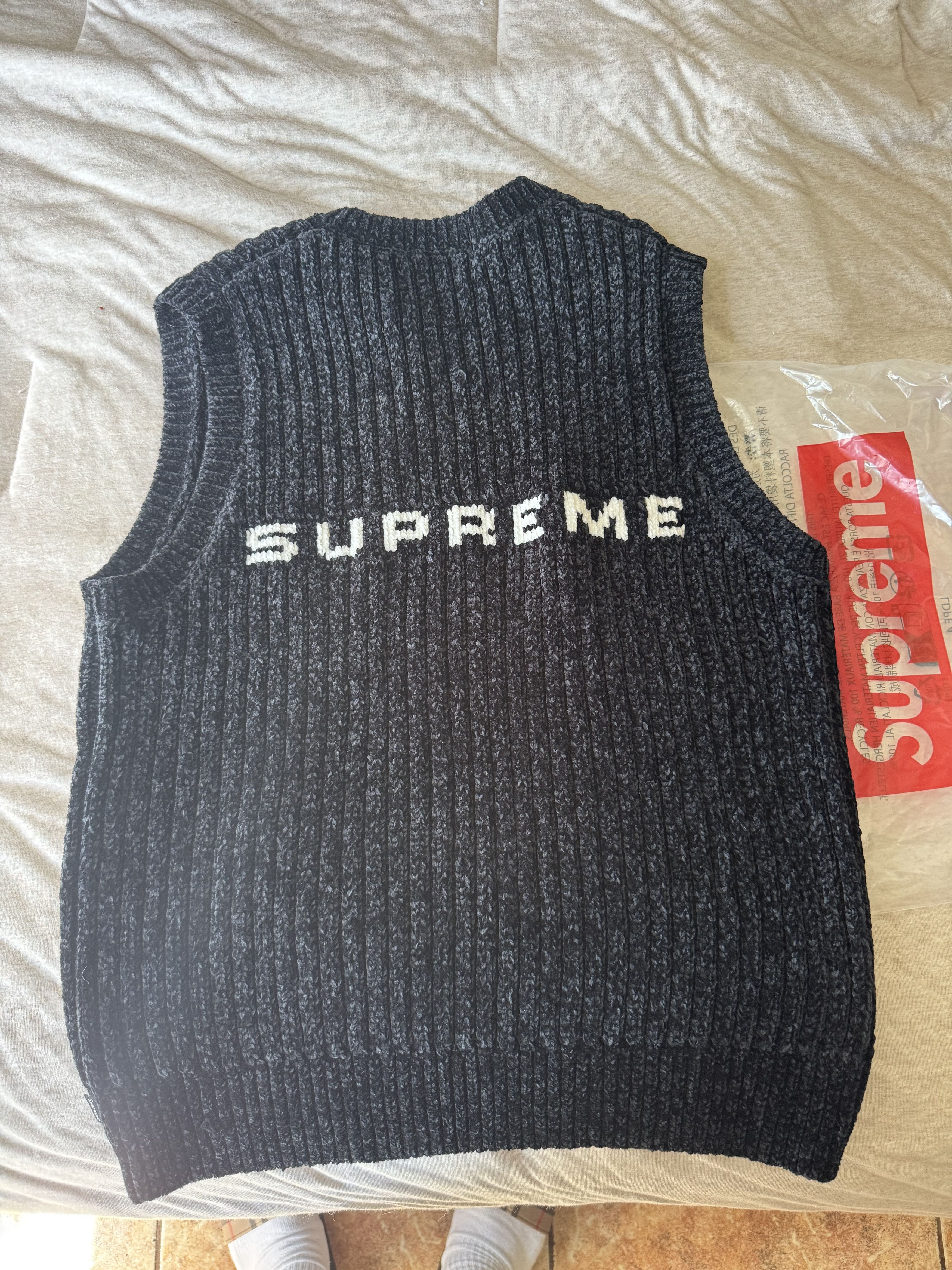 Supreme Chenille Sweater Vest (FW24) - $138
