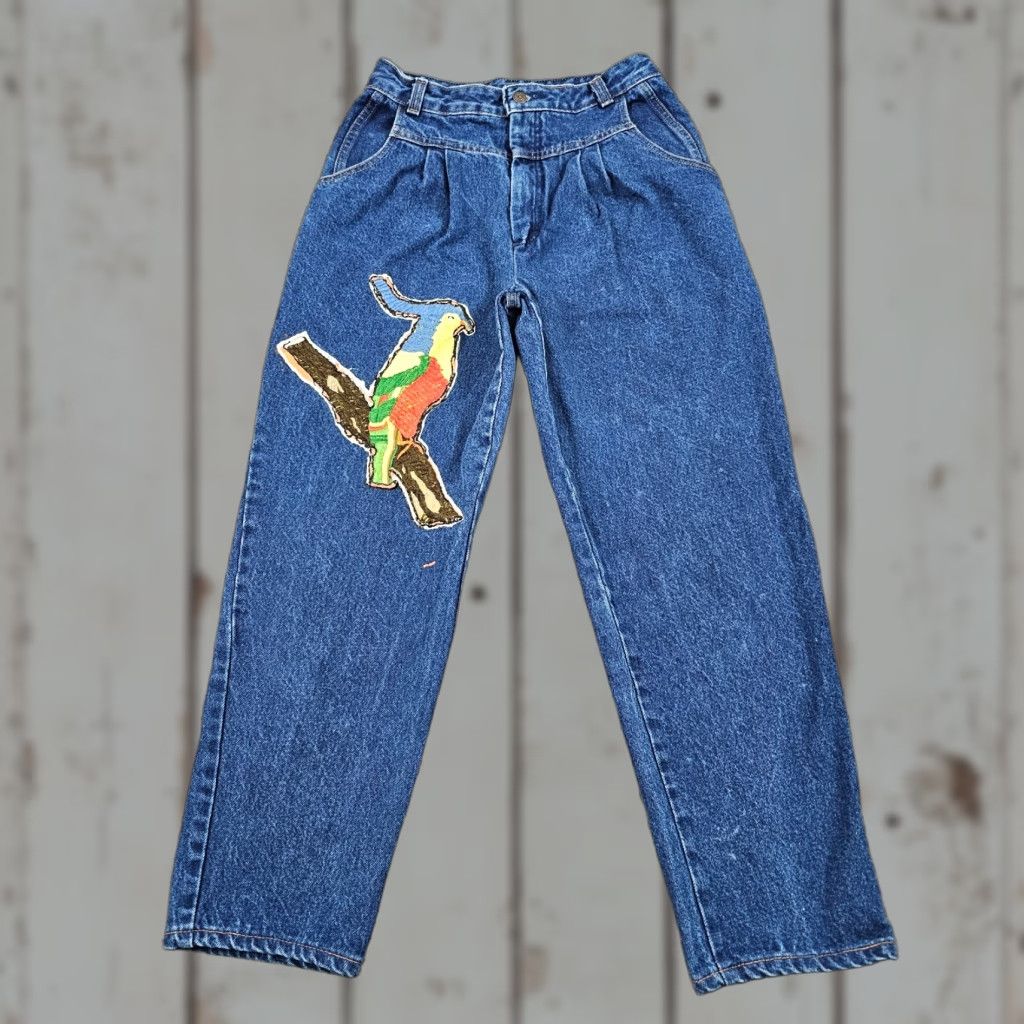Levi's VINTAGE Levi's 919 Jeans Womens Juniors 11 Tapered High Rise Dark Blue 80s 25x27 Size 32" / US 10 / IT 46 - 1 Thumbnail