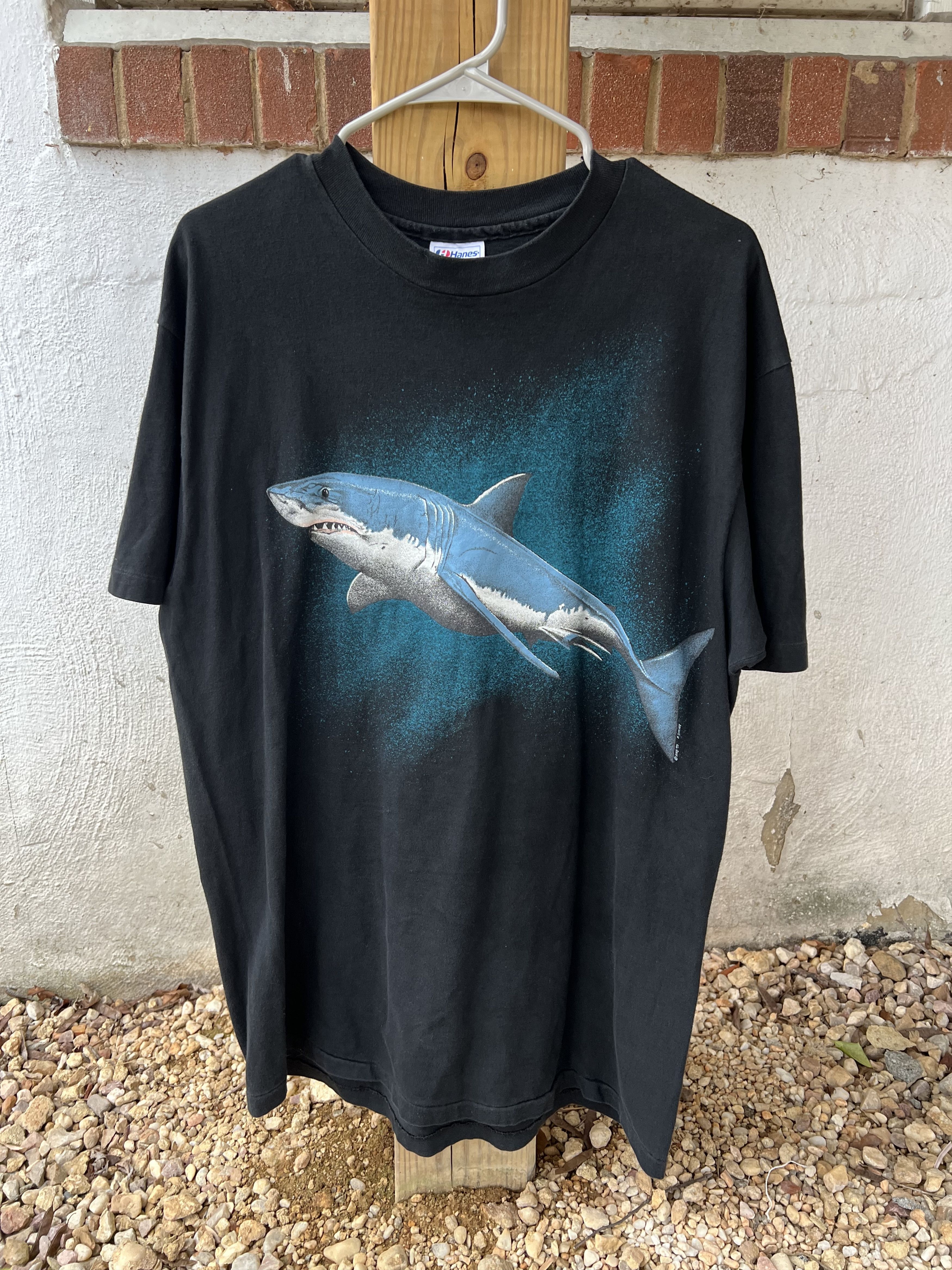 Vintage Vintage 1990 Great White Shark Tee Jaws Movie Size US XL / EU 56 / 4 - 1 Thumbnail