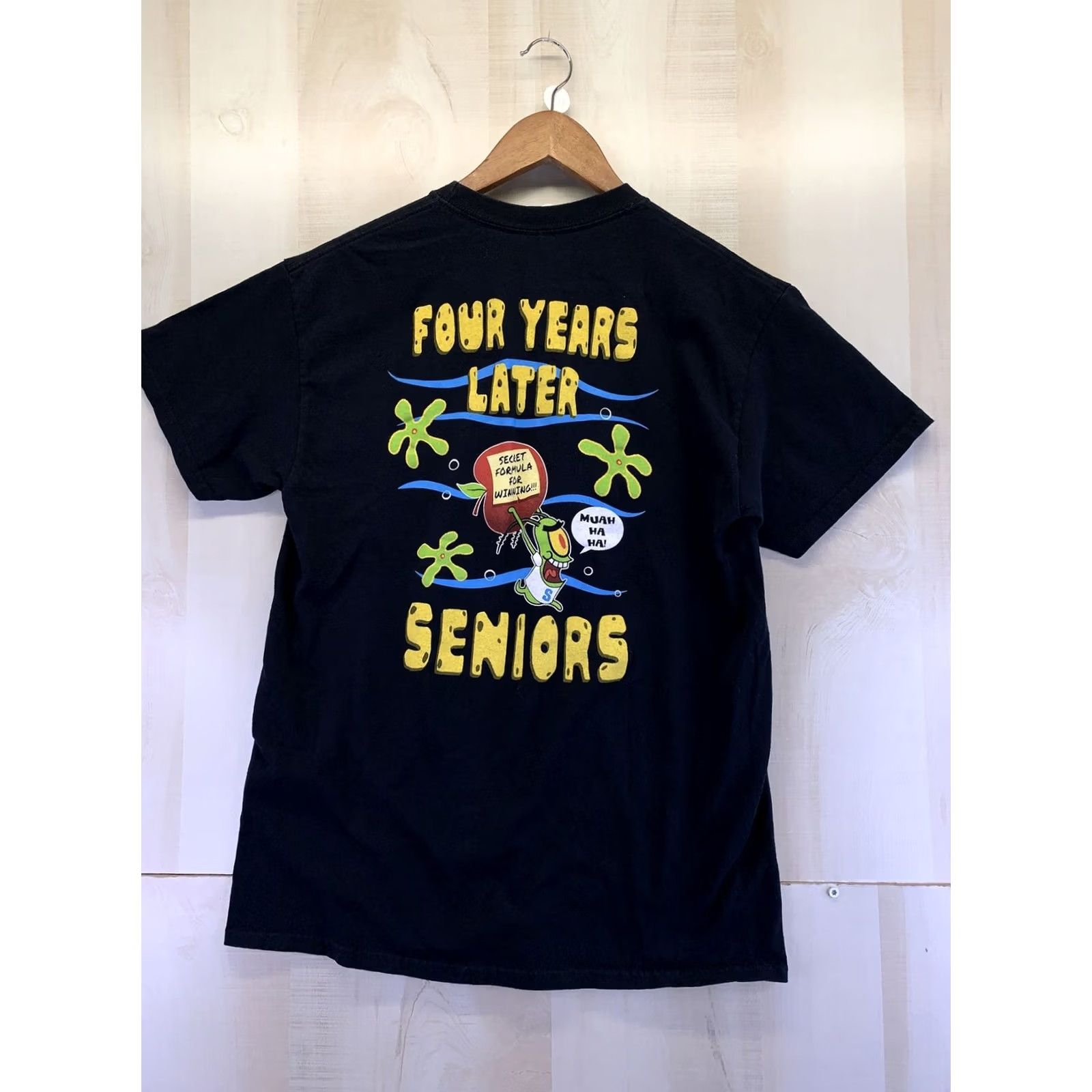 Gildan Spongebob Square Pants Adult Unisex T Shirt Black Cotton Graphic Crew Neck Short Sleeve 2020 M- Gildan Size US M / EU 48-50 / 2 - 6 Thumbnail