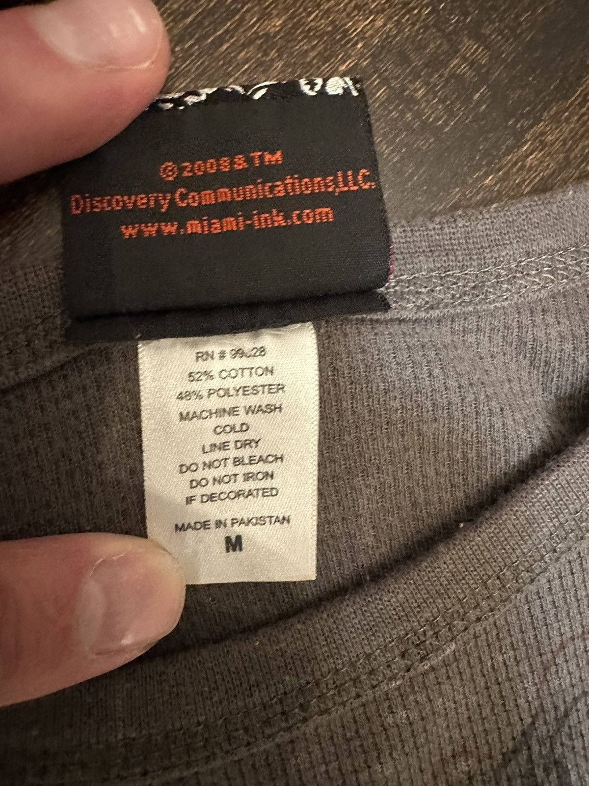 Other Vintage Miami Ink L/S Thermal Mens Med GrayGraphic Print Y2K Size US M / EU 48-50 / 2 - 4 Thumbnail