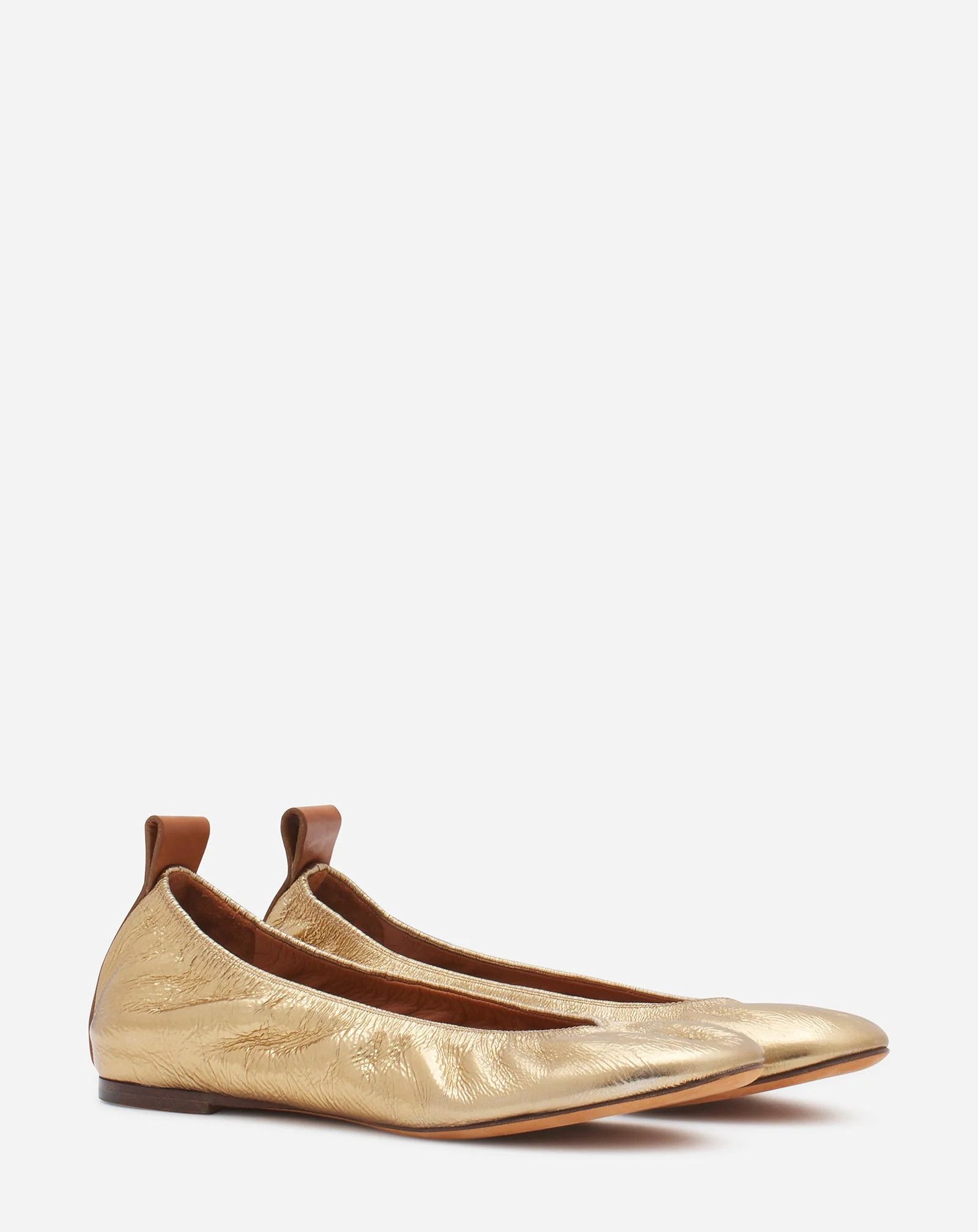 Lanvin o1w1db10226 Ballerina Flats in Gold Size US 9 / IT 39 - 2 Thumbnail