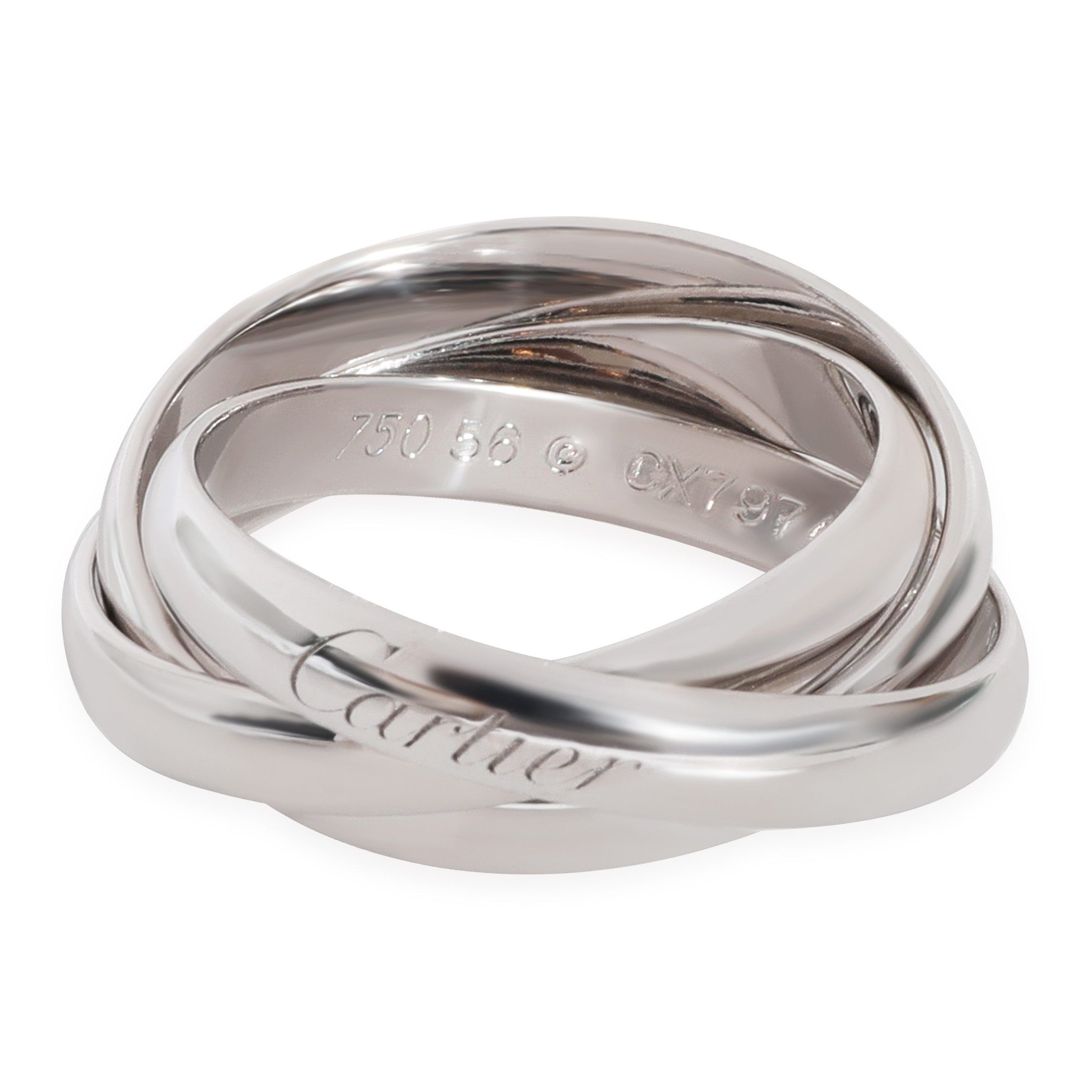 image of Cartier Trinity Ring In 18 Karat White Gold, Women's