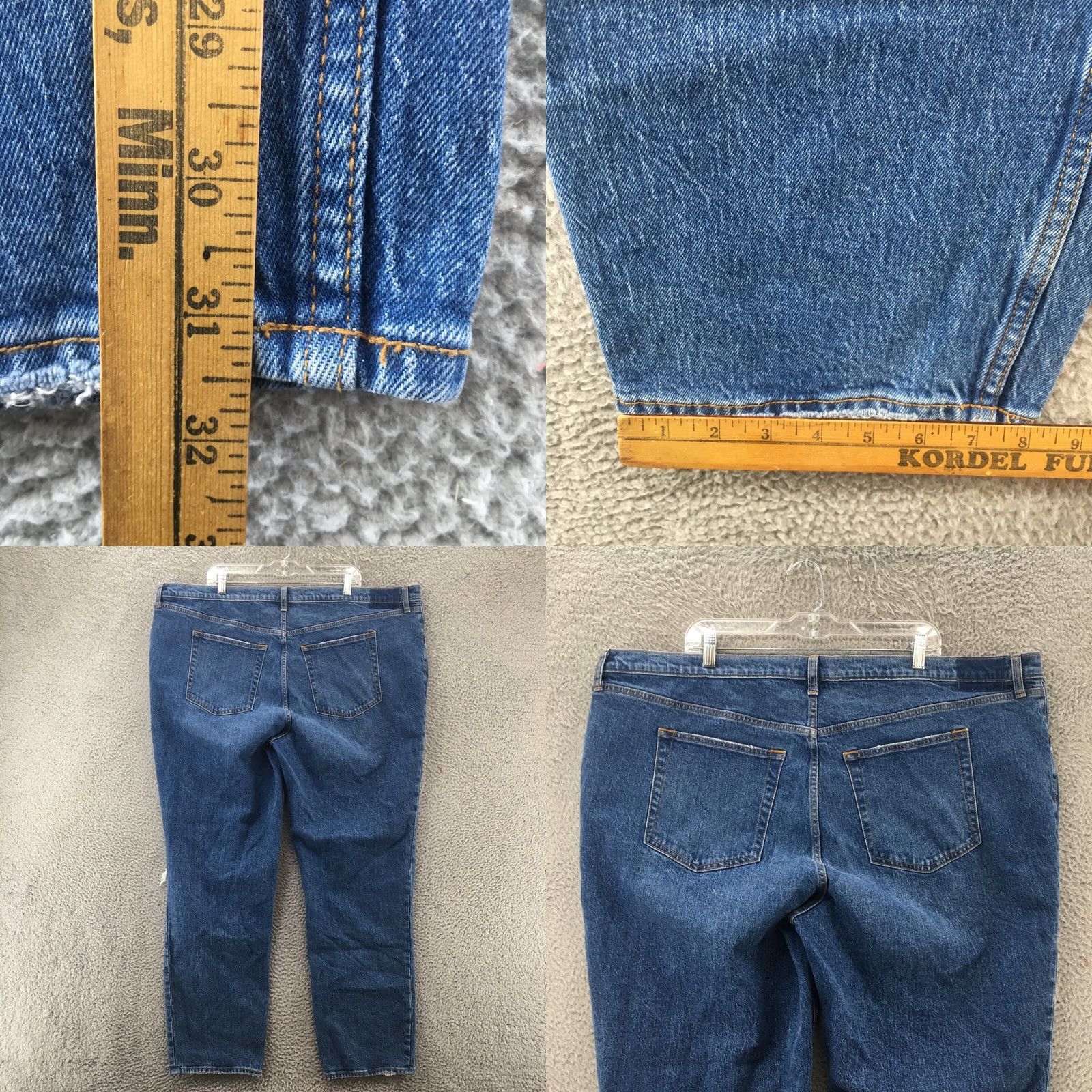 Abercrombie & Fitch Abercrombie & Fitch The 90s Straight Jeans Womens 37 Blue High Rise Ripped NEW Size 25" / US 0 / IT 36 - 8 Thumbnail