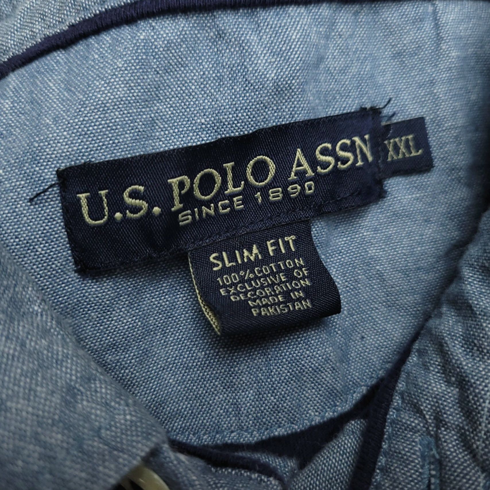 Vintage US Polo Assn. Slim Fit Blue Short Sleeve Polo Shirt Men 2XL XXL Casual Shirt Polo 2XL Blue US Polo Assn. Mens Size US XXL / EU 58 / 5 - 7 Thumbnail