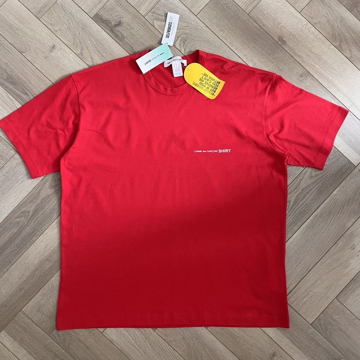 Comme des Garcons SHIRT Comme des Garçons Shirt Oversized Red T Shirt Size US S / EU 44-46 / 1 - 1 Thumbnail