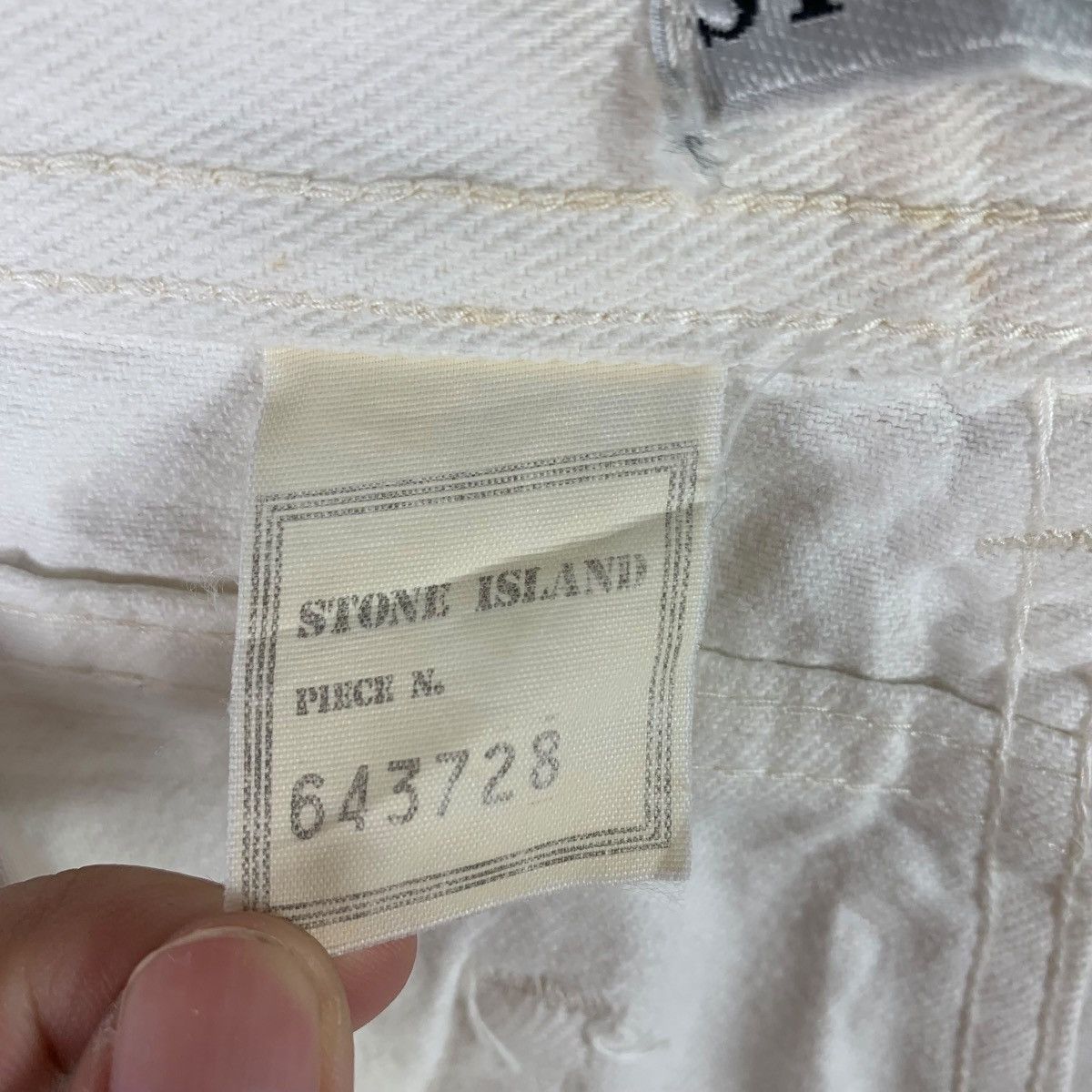 Stone Island × Vintage Vintage STONE ISLAND patches white jeans Size 27" / US 4 / IT 40 - 20 Thumbnail