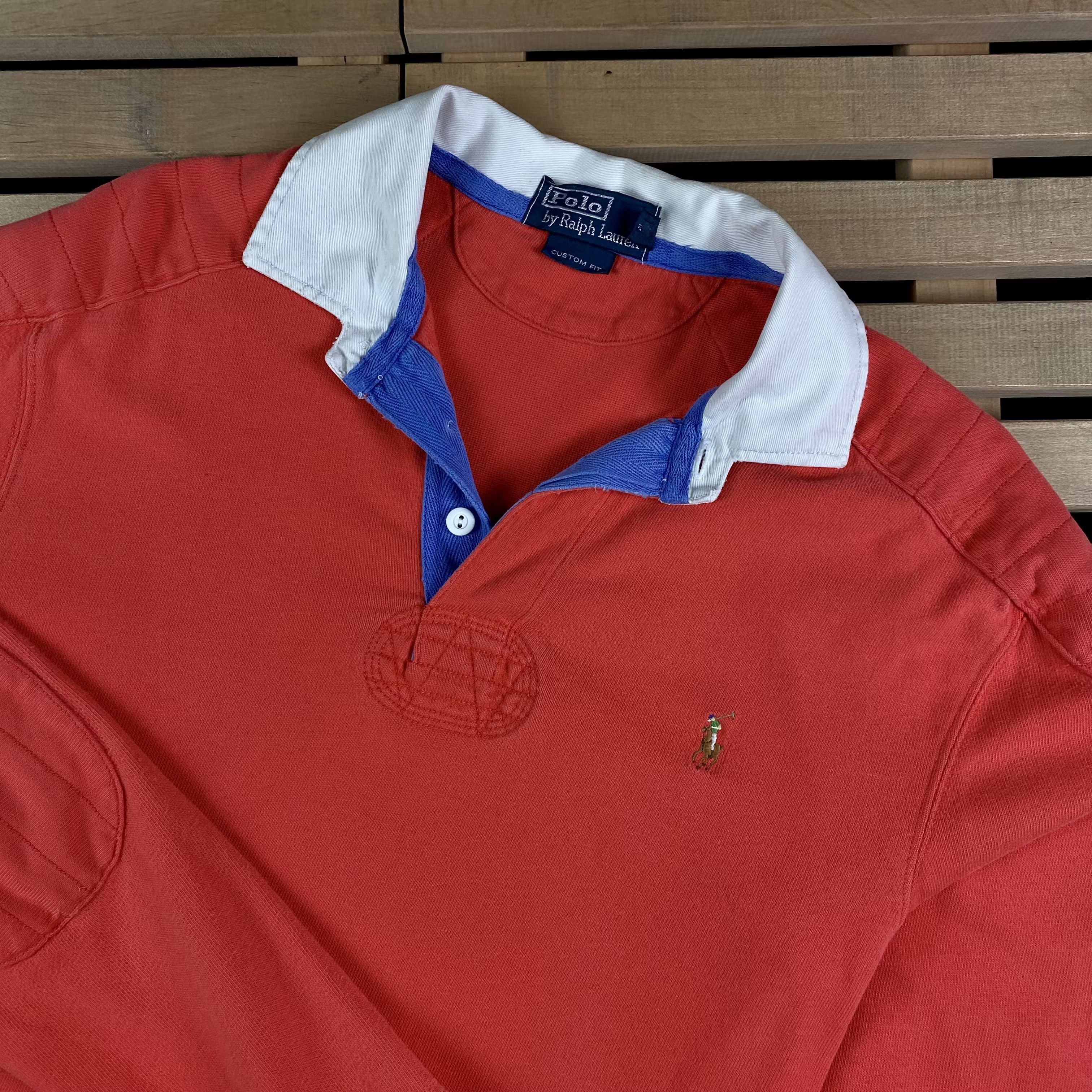 Polo Ralph Lauren × Ralph Lauren × Vintage Mens Rugby Sweatshirt Polo Ralph Lauren Vintage Size M Size US M / EU 48-50 / 2 - 2 Thumbnail