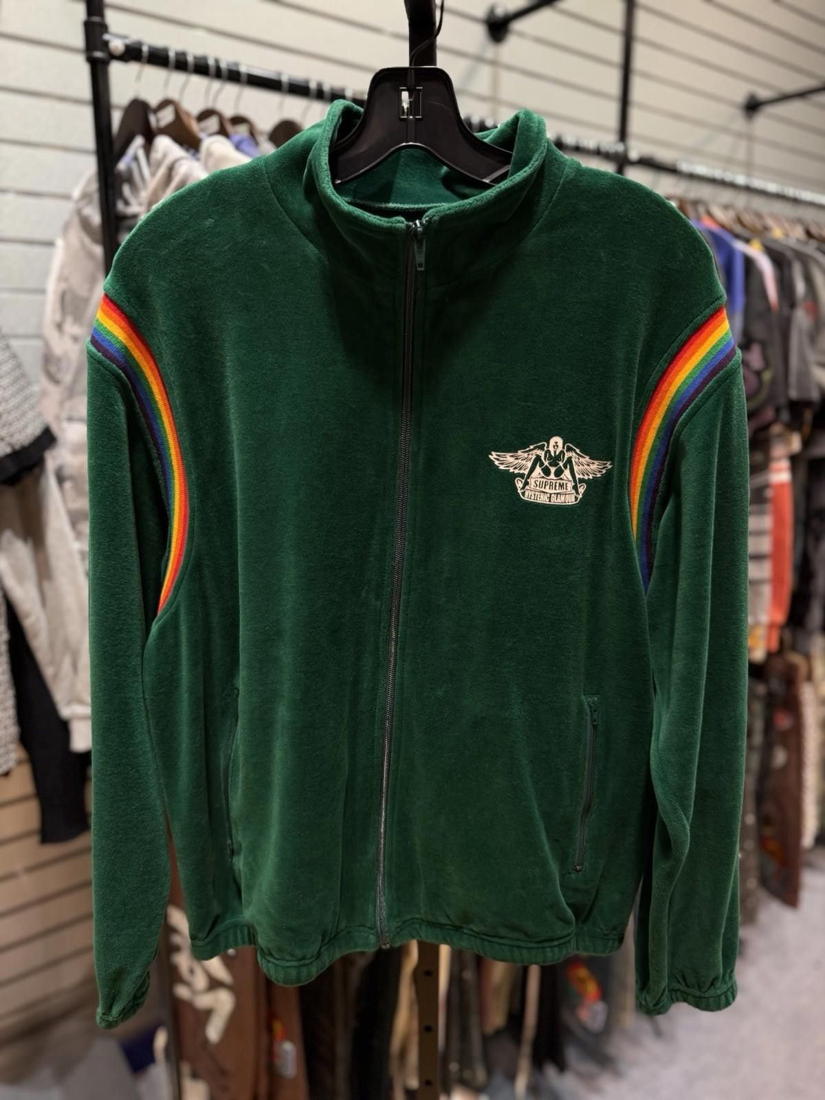 Supreme Supreme X Hysteric Glamour Velour Track Jacket Green Medium Size US M / EU 48-50 / 2 - 3 Thumbnail