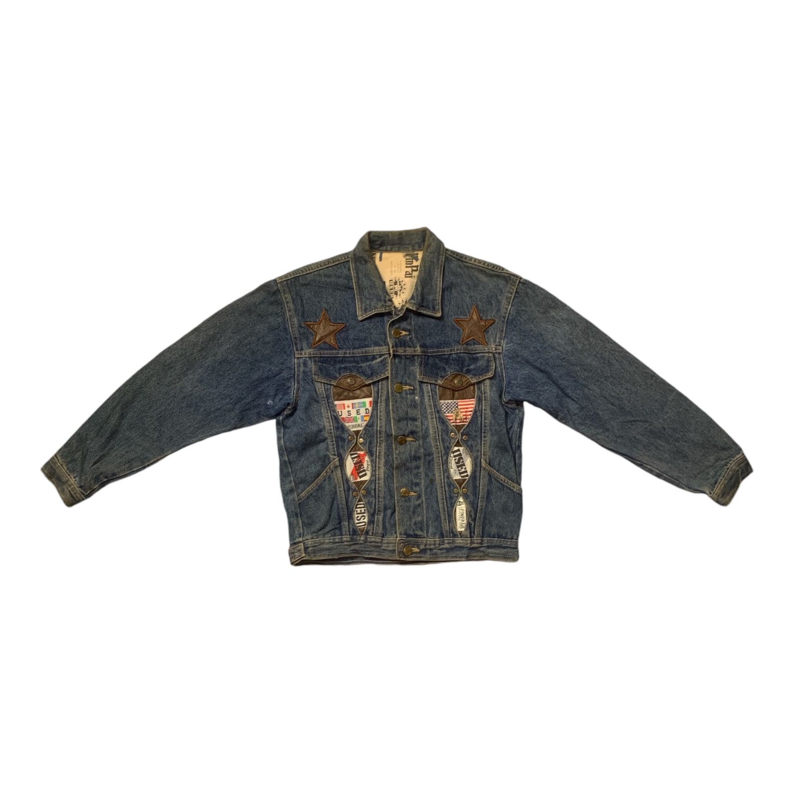 Japanese Brand Rare Design Vintage Used By Pinpai Denim Jackets Size S / US 4 / IT 40 - 1 Thumbnail
