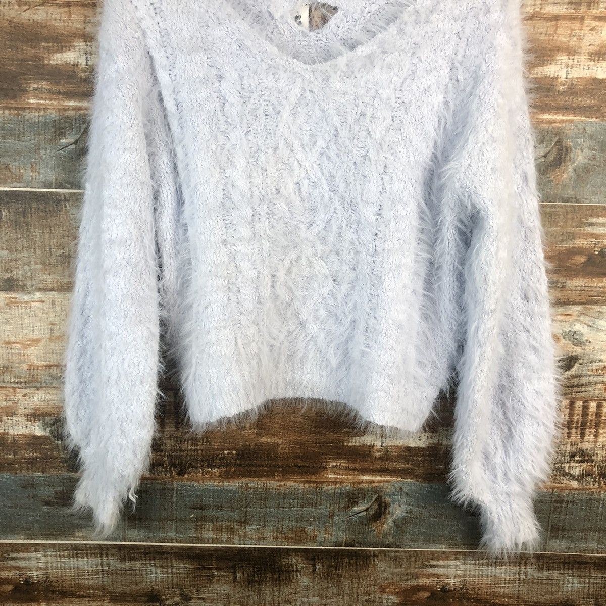 Vintage DL Olive Des Olive shaggy mohair fur Purple Knitwear #C024 Size M / US 6-8 / IT 42-44 - 3 Thumbnail
