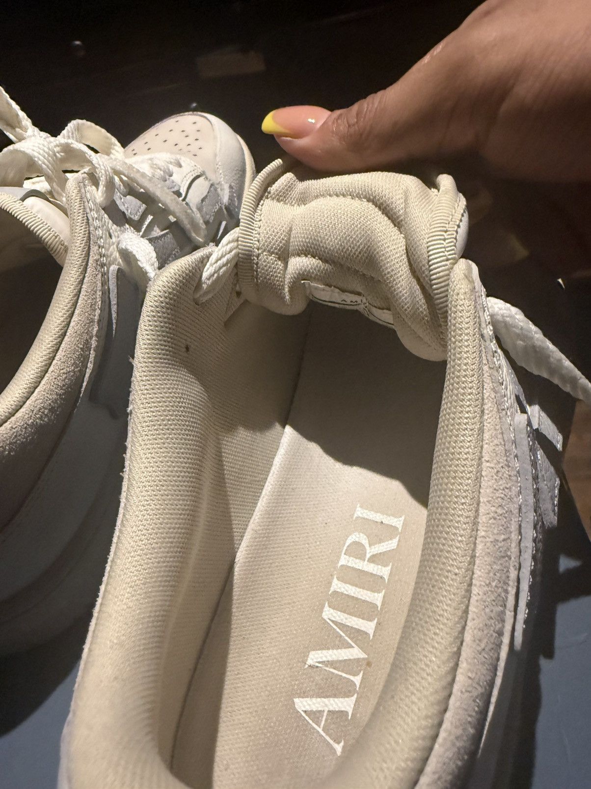 Amiri Amiri White and Grey Low Top Skeleton Sneakers Size US 10 / EU 43 - 3 Thumbnail