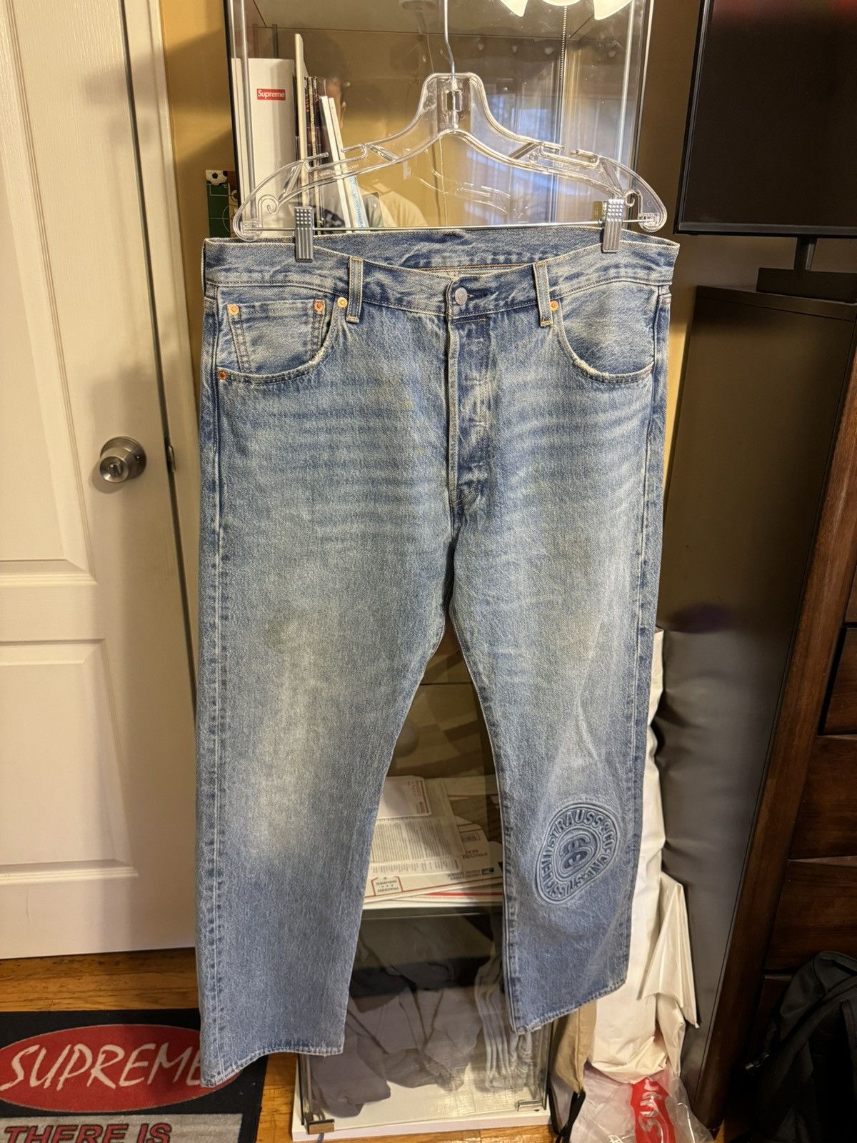 Stussy Stussy x Levis Embossed 501 Jeans | Grailed