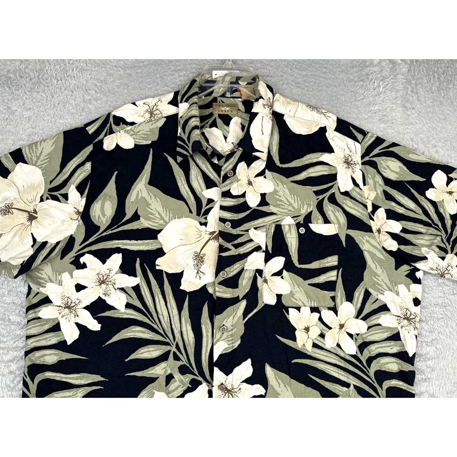 Vintage Natural Issue Shirt Mens 2XL Black Short Sleeve Hawaiian Floral Button Up Beach Size US XXL / EU 58 / 5 - 4 Thumbnail