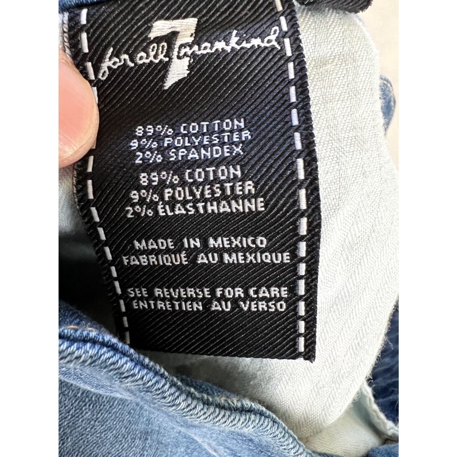 7 For All Mankind 7 For All Mankind Jeans Womens Blue 32 Kimmie Crop Denim Stretch Cotton Blend Size 24" / US 00 / IT 34 - 7 Thumbnail