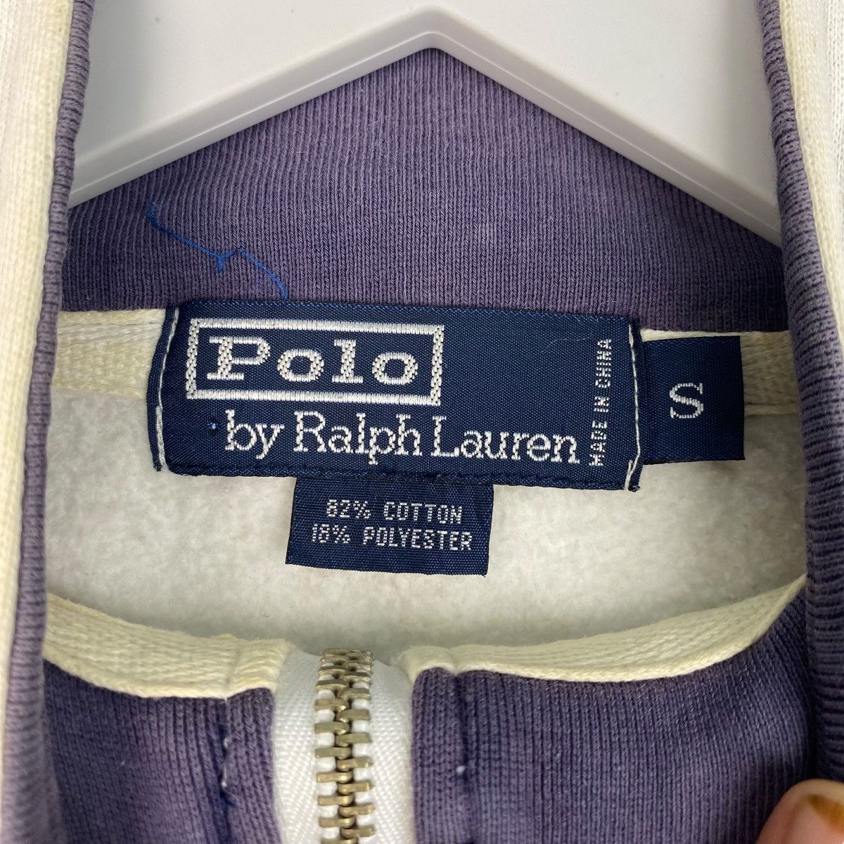 Polo Ralph Lauren × Vintage Vintage Polo Quarter Zip Sweatshirt White By Ralph Lauren Size US XS / EU 42 / 0 - 6 Thumbnail