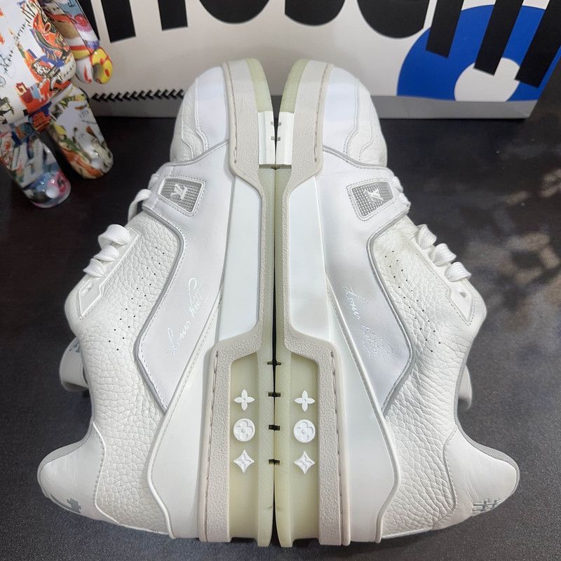 Louis Vuitton Louis Vuitton White Cement Low-Top Sneakers - Size US 11 / EU 44 - 5 Thumbnail
