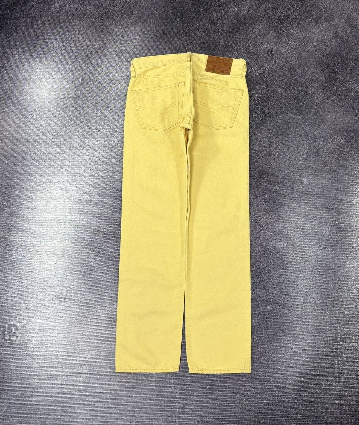 Levi's Levi’s Premium 501 Lemon Tab Slim Fit Yellow Denim Jeans Size US 28 / EU 44 - 1 Thumbnail