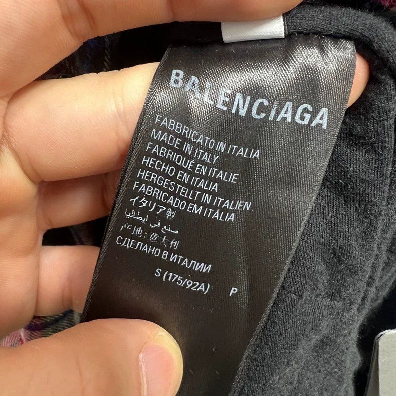 Balenciaga Balenciaga Render gradient flannel plaid cotton-padded jac Size US S / EU 44-46 / 1 - 4 Thumbnail