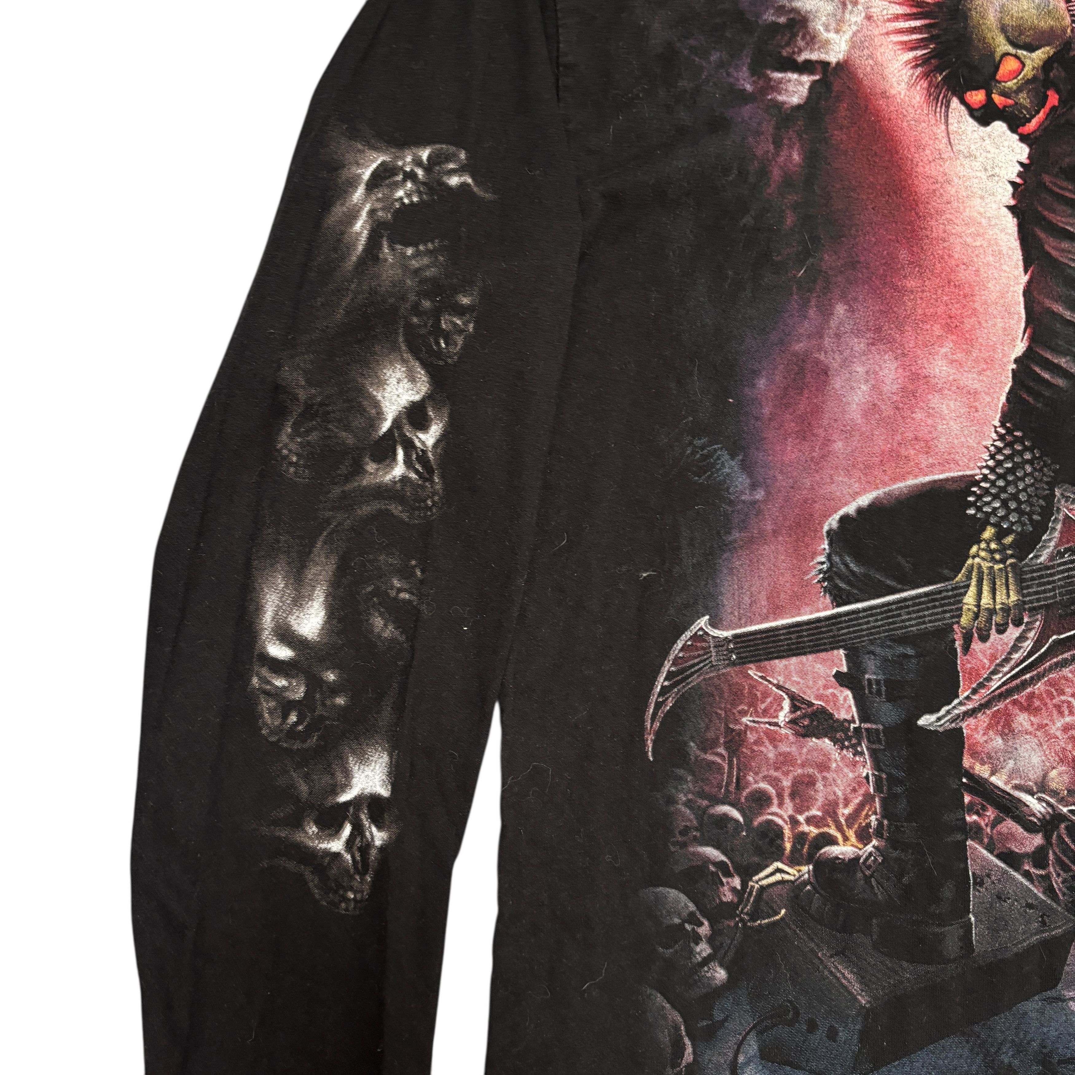 Band Tees Vintage Skeleton Shirt Long Sleeve Spiral Skull Y2K Size US L / EU 52-54 / 3 - 8 Thumbnail