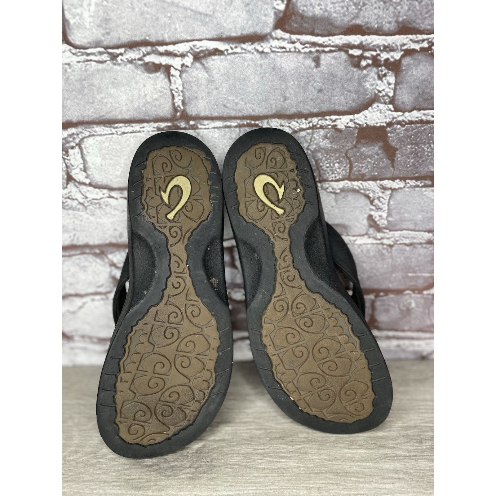 Olukai Olukai Ohana Black Synthetic Flip Flop Thong Beach Sandals W Size US 8 / IT 38 - 9 Thumbnail