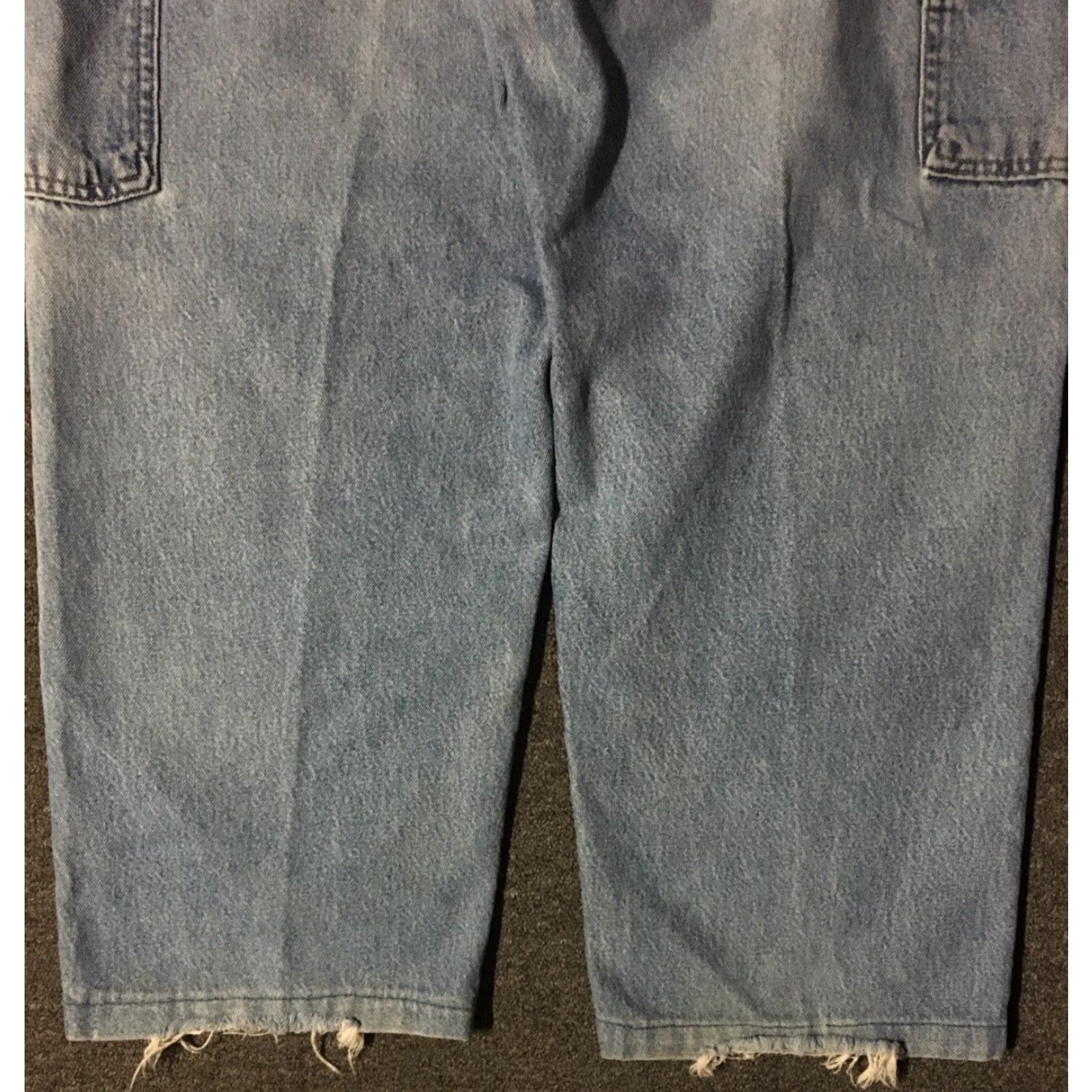 Carhartt VINTAGE Carhartt Jeans 42 Mens Denim 90s Grunge Distressed Double Knee USA Made Blue Western Trucker Work Destroyed Pants Size US 42 / EU 58 - 3 Thumbnail