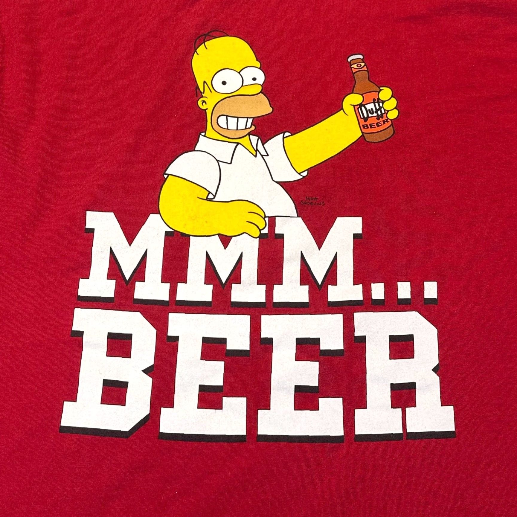 Vintage Homer Simpson Adult XL Red Ringer Tee Shirt Mmm Beer Matt Groening Licensed Marvel Graphic Tees Unisex Adults T-Shirt 90s Theme Homer Mens Women? Size US XL / EU 56 / 4 - 3 Thumbnail