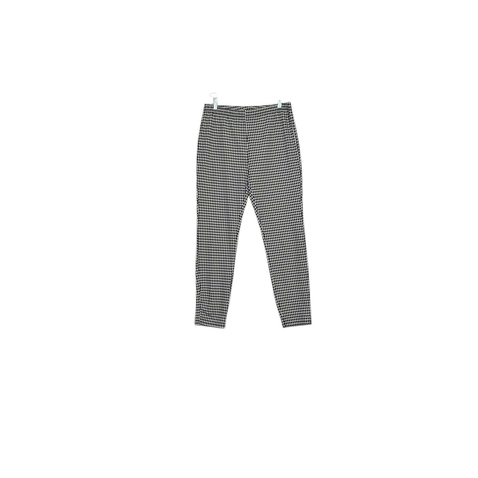 Shein Shein black white houndstooth pull on pants size Large Size 30" / US 8 / IT 44 - 6 Thumbnail