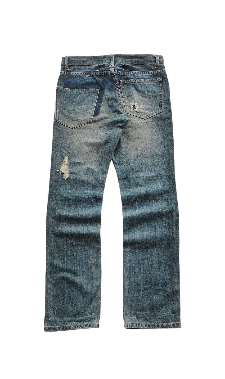 Japanese Brand JOGE MARTIN Hand Repaired Distressed Denim Jean Vibe Kapital Size US 32 / EU 48 - 3 Thumbnail