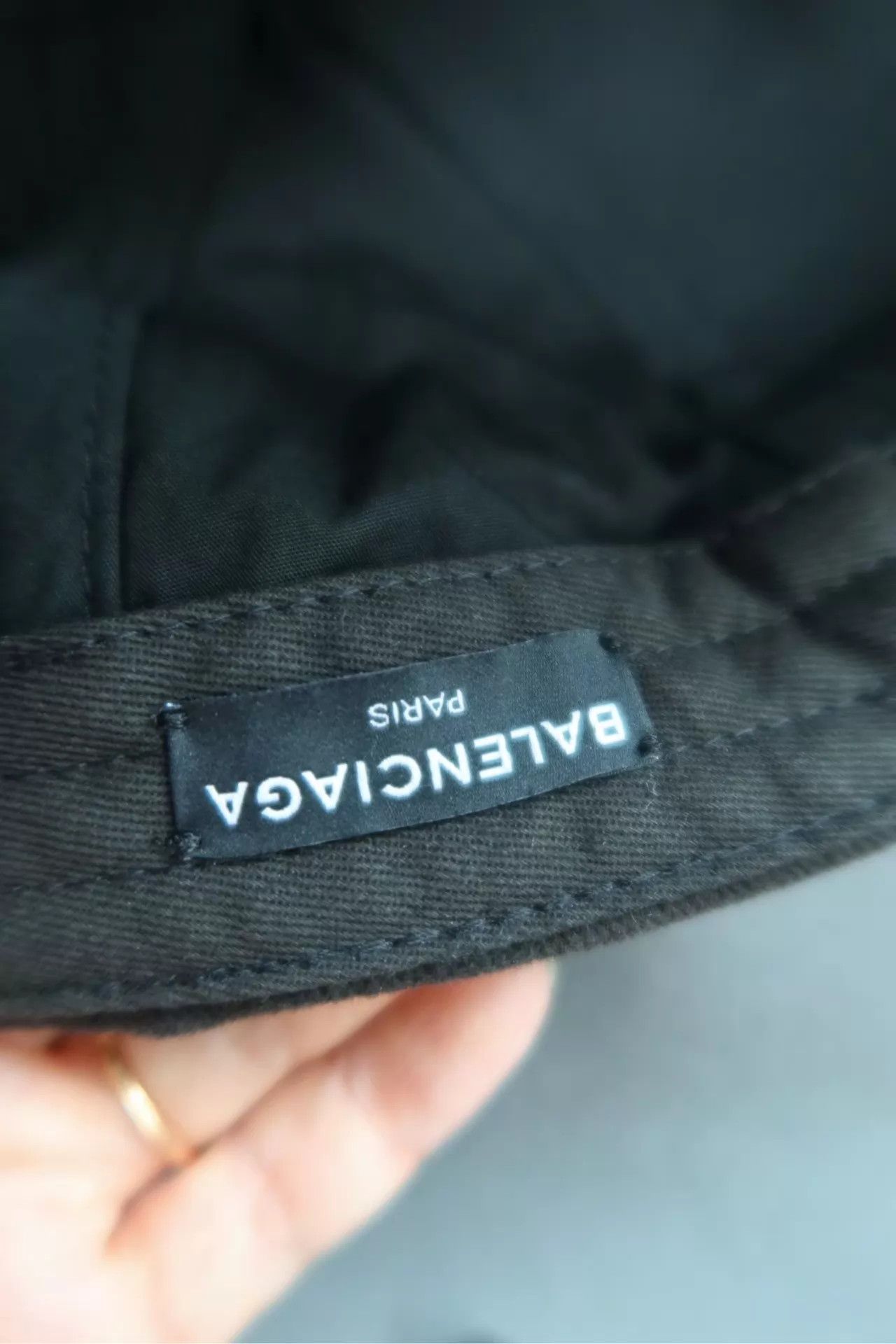 Balenciaga Balenciaga 18FW EU Logo Black Unisex Cap L Size ONE SIZE - 7 Thumbnail