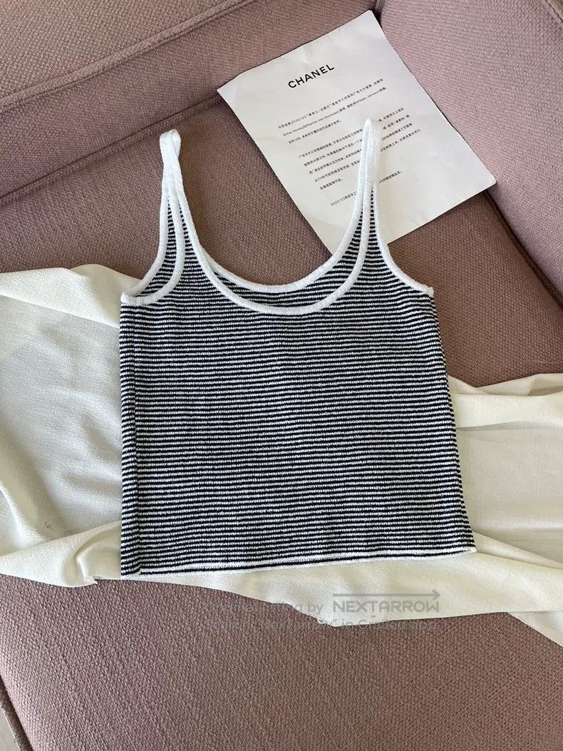 Chanel Chanel Black and white striped suspender vest Size XS / US 0-2 / IT 36-38 - 3 Thumbnail