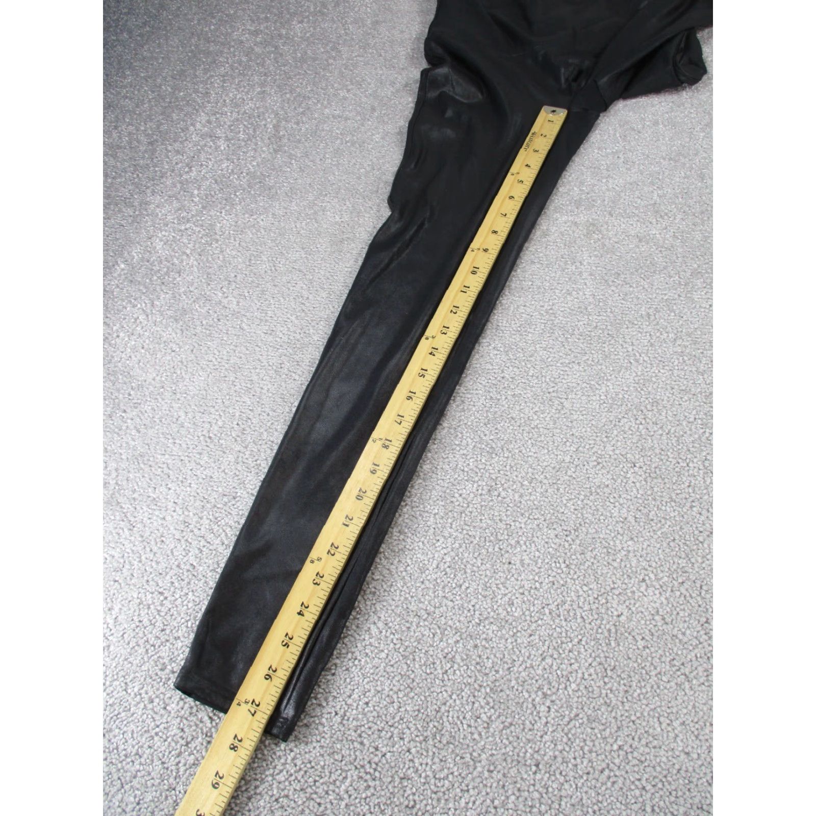 Spanx Spanx Leggings Womens Large Black Faux Leather Size 36" / US 14 / IT 50 - 3 Thumbnail