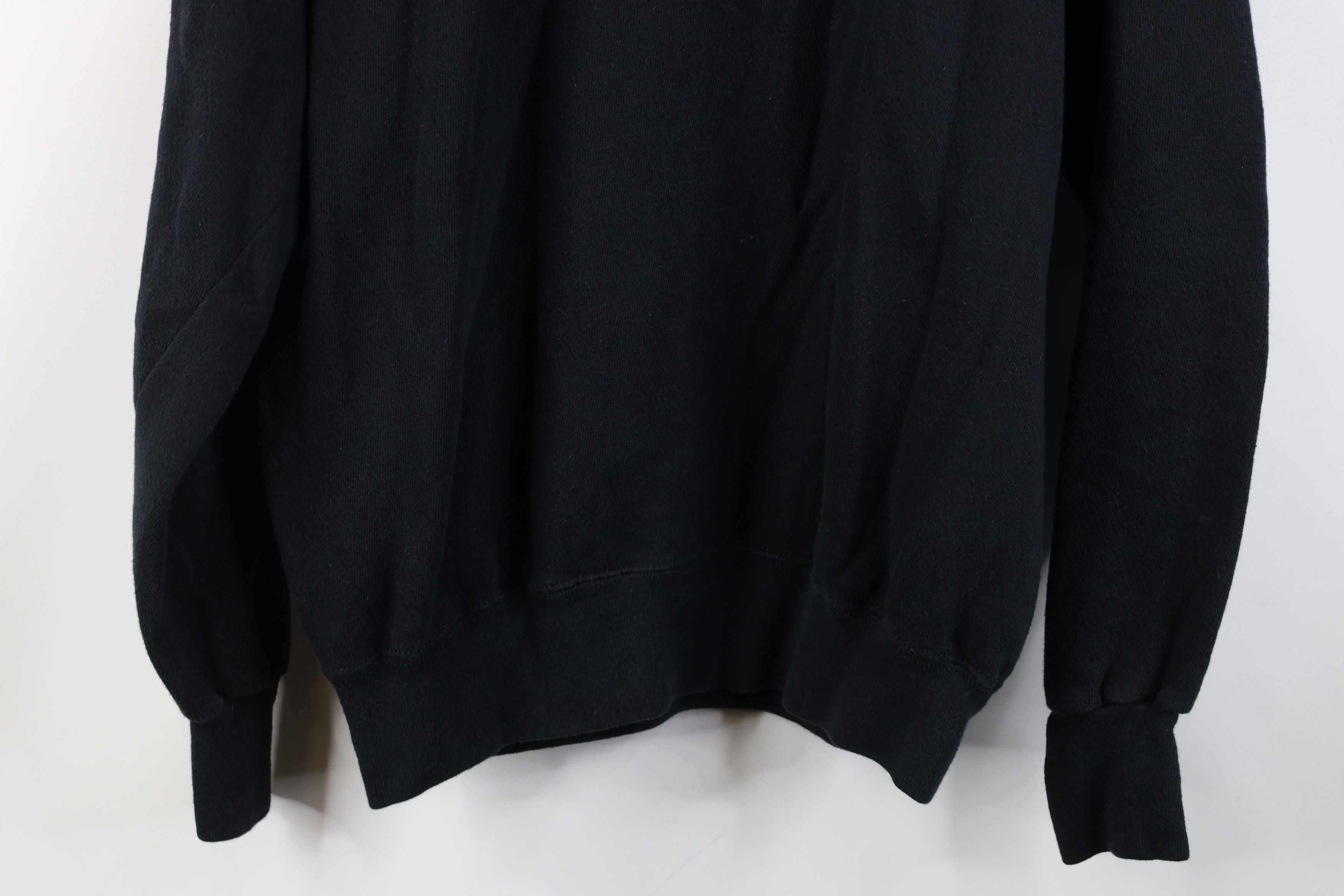 Vintage Vintage 90s Streetwear Blank Crewneck Sweatshirt Black USA Size L / US 10 / IT 46 - 13 Thumbnail