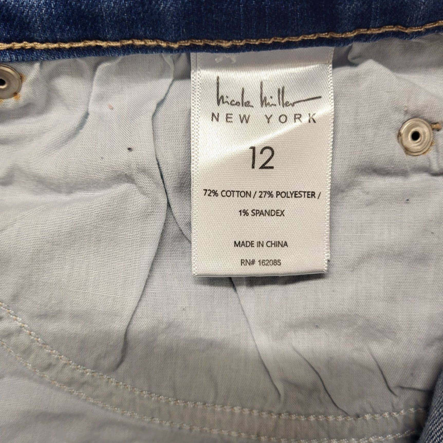 Nicole Miller Nicole Miller Jeans Women Size 12 Soho High Rise Ankle Skinny Crop Blue Denim Size 34" / US 12 / IT 48 - 3 Thumbnail
