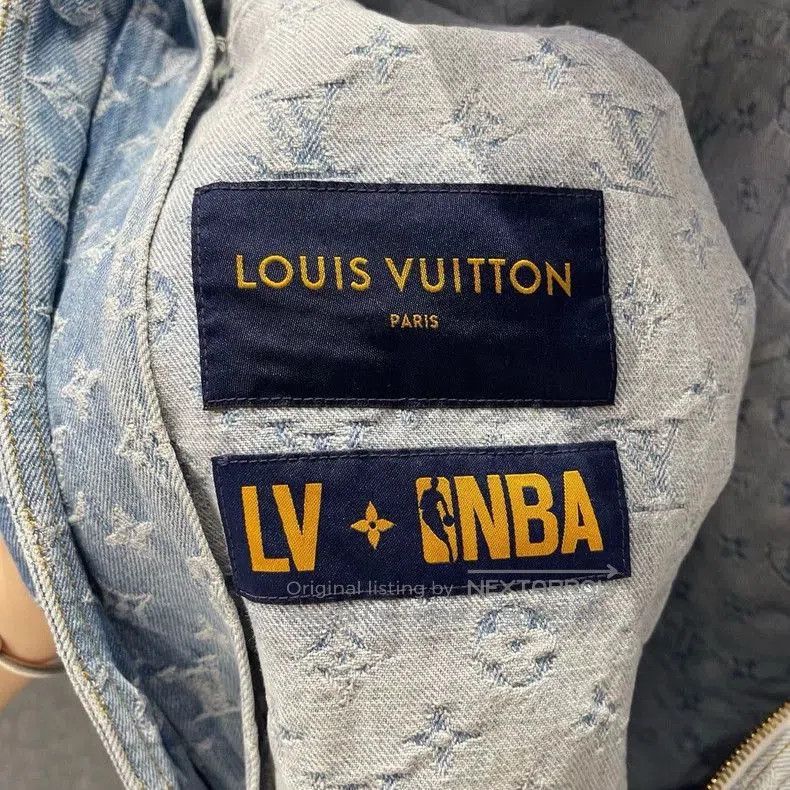Louis Vuitton LV NBA Collaborative Hooded Denim Jacket. Size US XL / EU 56 / 4 - 3 Thumbnail