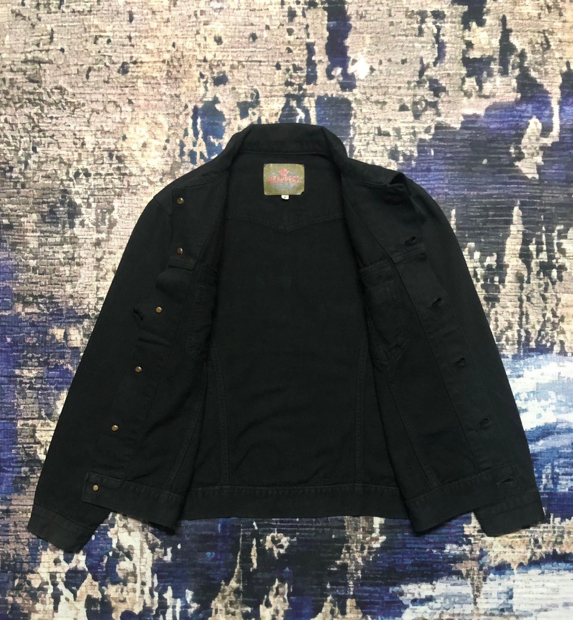 Japanese Brand Brapppers Soft Denim All Black Jacket Size US S / EU 44-46 / 1 - 3 Thumbnail