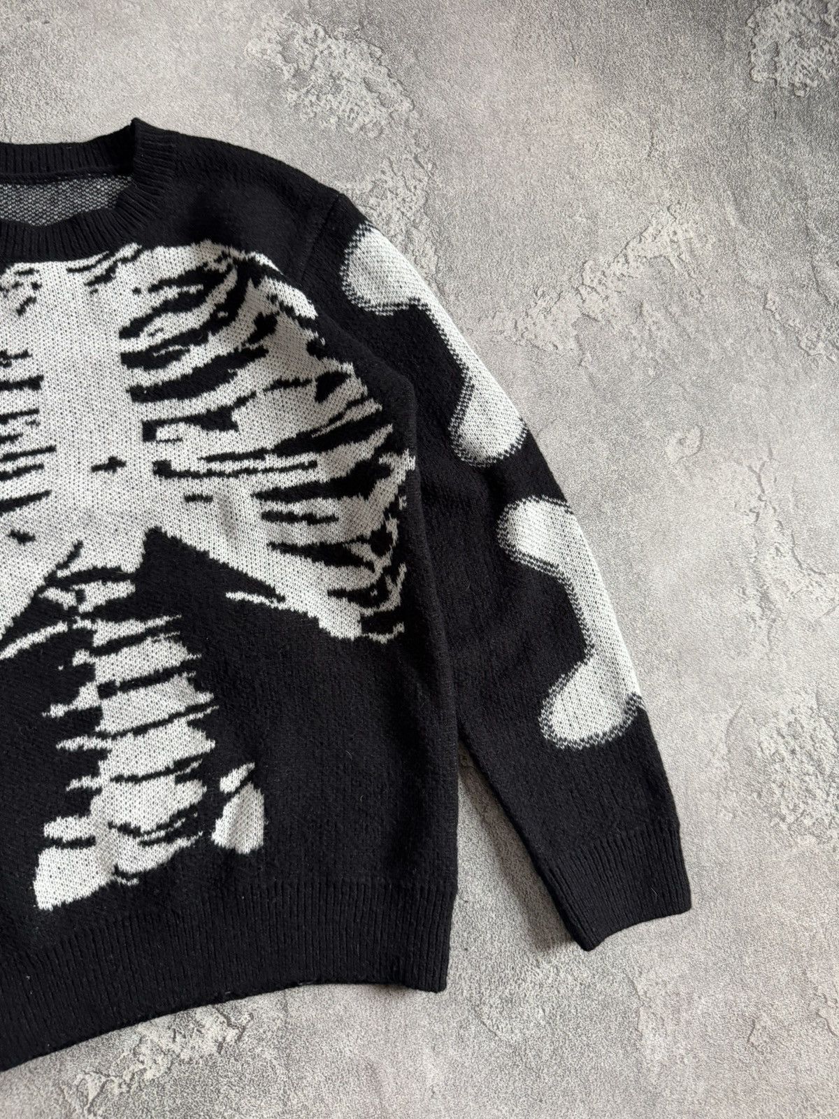 Japanese Brand Skeleton 🩻 💀 rentgen bones 🦴 sweater jumper pullover y2k Size US M / EU 48-50 / 2 - 6 Thumbnail