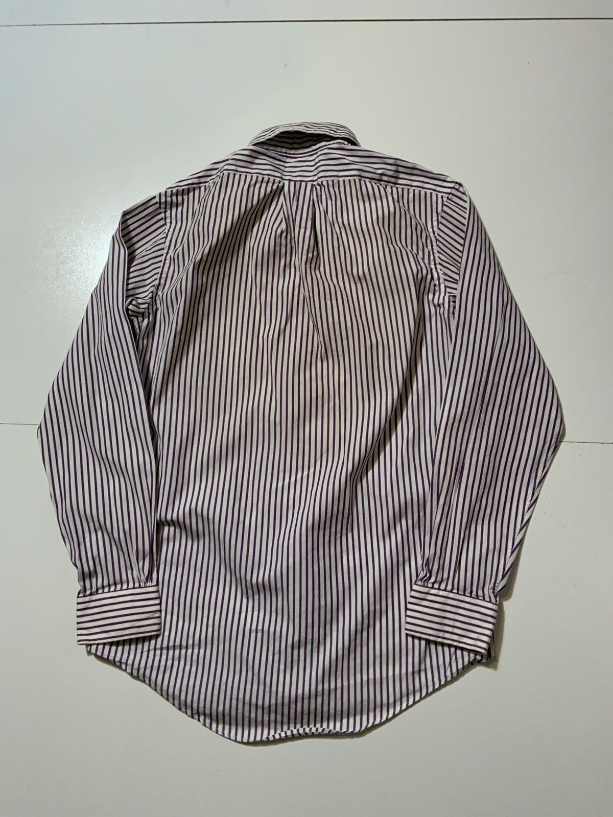 Brooks Brothers Brooks Brothers Polo Extra Slim Purple Stripe Dress Shirt Size US S / EU 44-46 / 1 - 2 Thumbnail