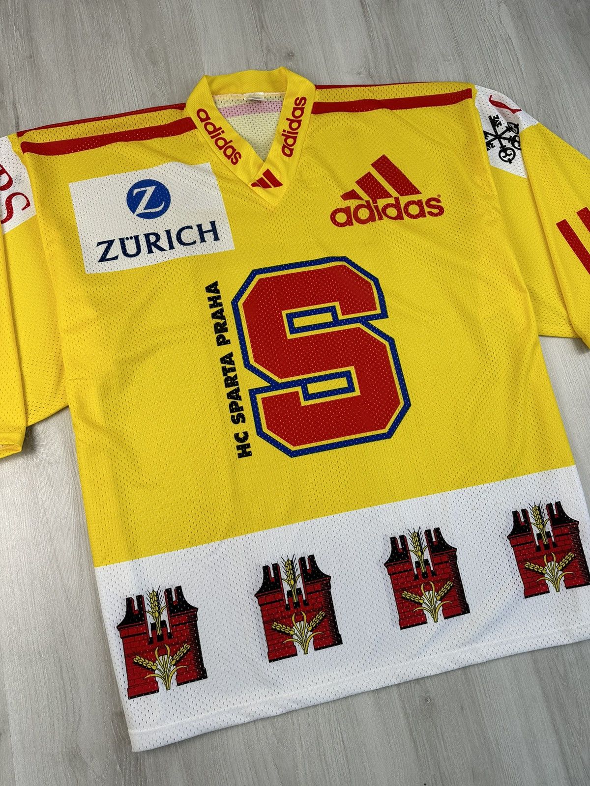 Adidas HC Sparta Praha Adidas Vintage European Hockey Jersey Size US XXL / EU 58 / 5 - 2 Thumbnail
