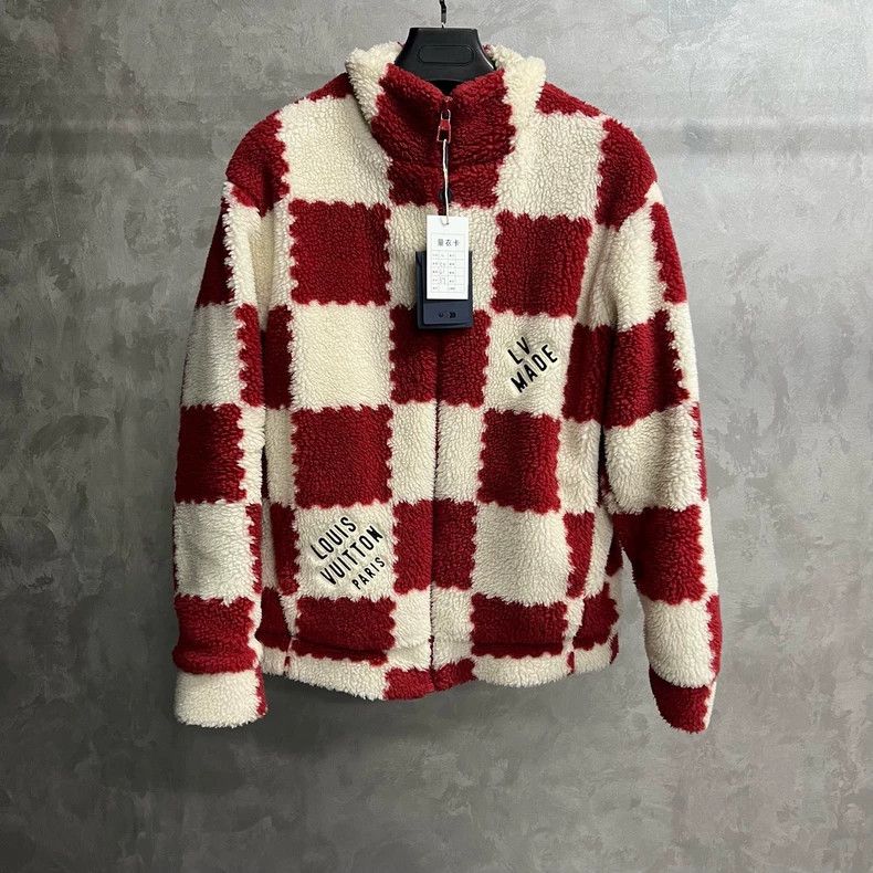 Louis Vuitton Louis Vuitton Red checkerboard monogrammed embroidered zip Size US L / EU 52-54 / 3 - 1 Thumbnail
