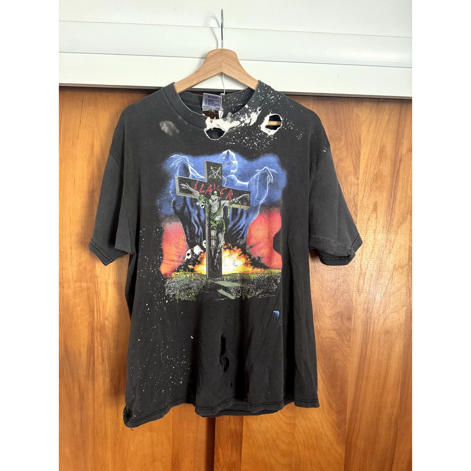 Brockum Vintage Slayer Band Touring in the Abyss Brockum 1991 XL Size US XL / EU 56 / 4 - 1 Thumbnail